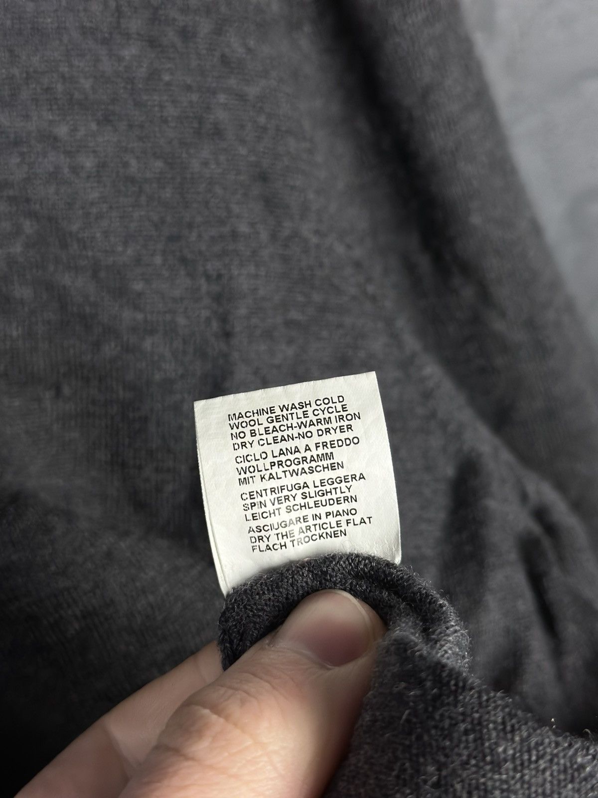 Gran Sasso Gran Sasso Gray Merino Wool V Neck Sweater Men's 54 Size US L / EU 52-54 / 3 - 6 Thumbnail