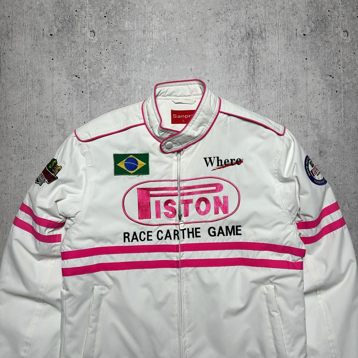 Vintage Vintage Sanprit Racing Jacket Piston Race Car The Game Size US S / EU 44-46 / 1 - 2 Thumbnail