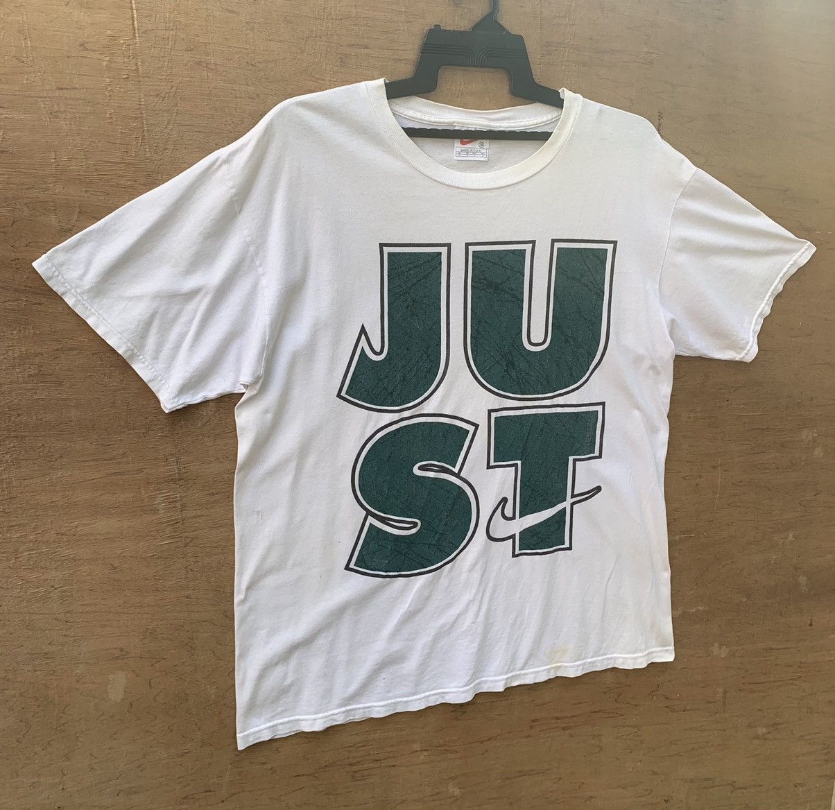 Nike × Vintage Distressed Dirty Vintage Nike JUST DO IT Big Spell T Shirt Size US M / EU 48-50 / 2 - 4 Thumbnail
