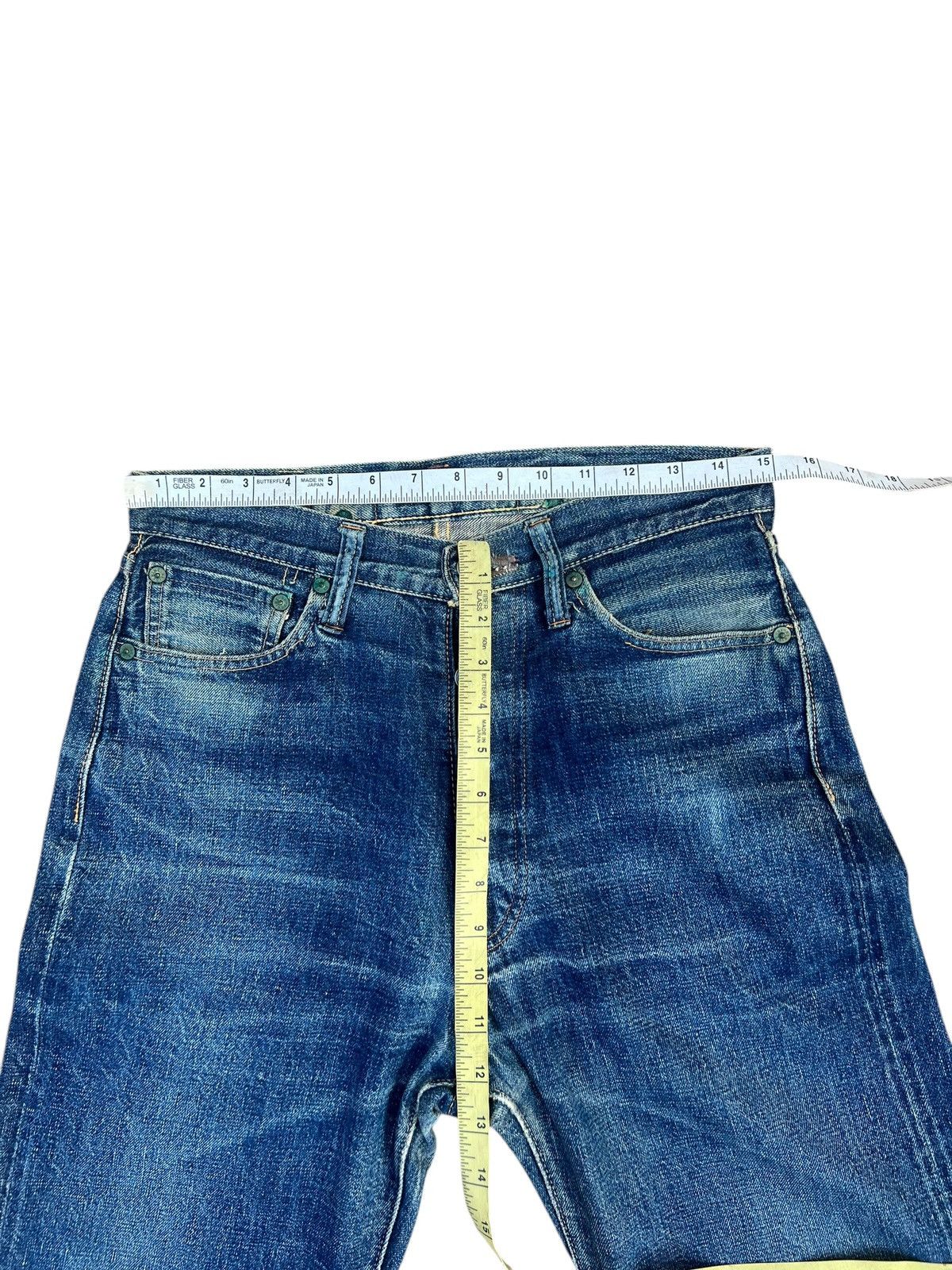 Denime Vintage 90s DENIME Japan Leather Patch Denim Selvedge Jeans Size US 29 - 2 Thumbnail