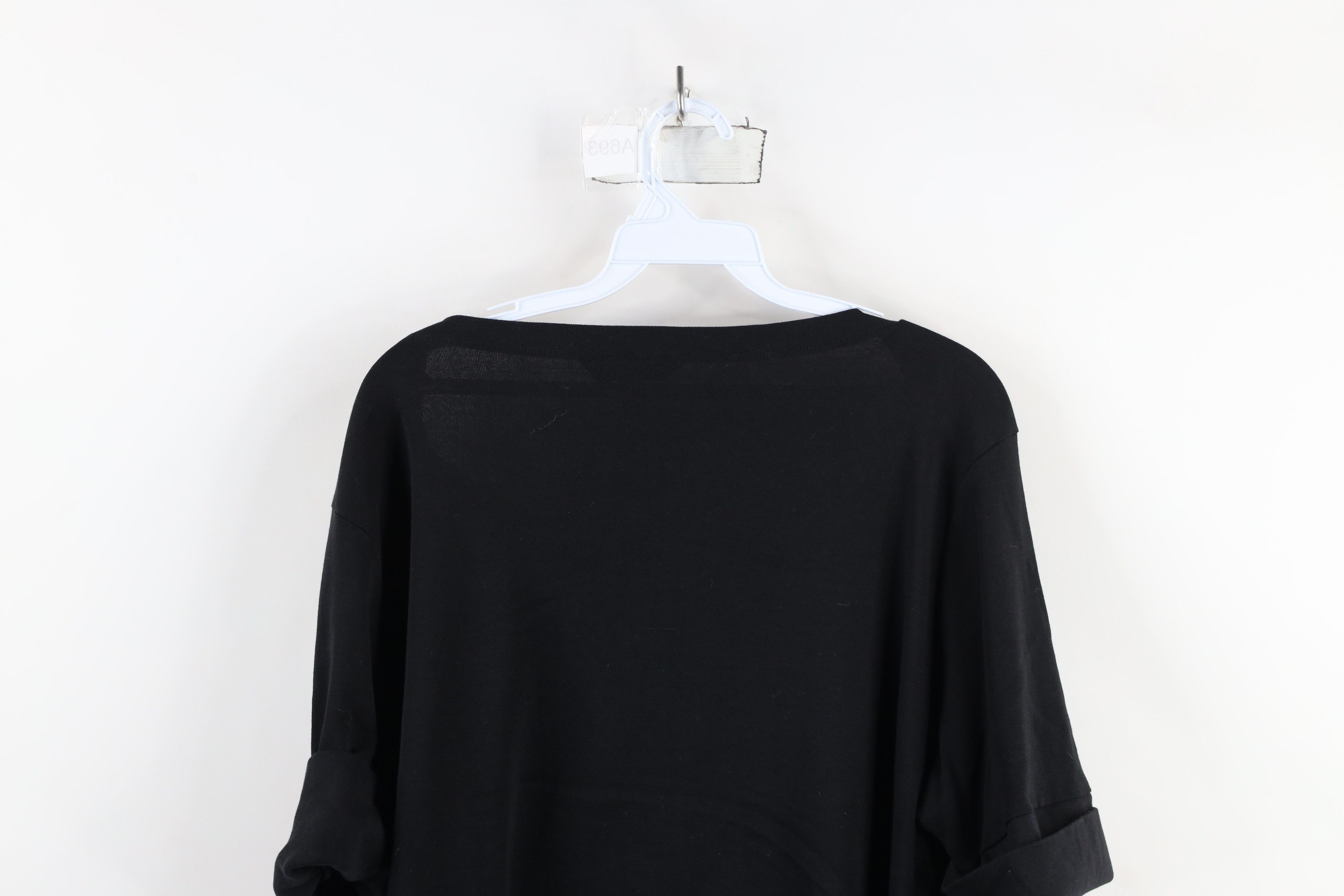 Ralph Lauren × Vintage Vintage Ralph Lauren Ribbed Knit 3/4 Sleeve T-Shirt Black Size XXL / US 16-18 / IT 52-54 - 9 Thumbnail