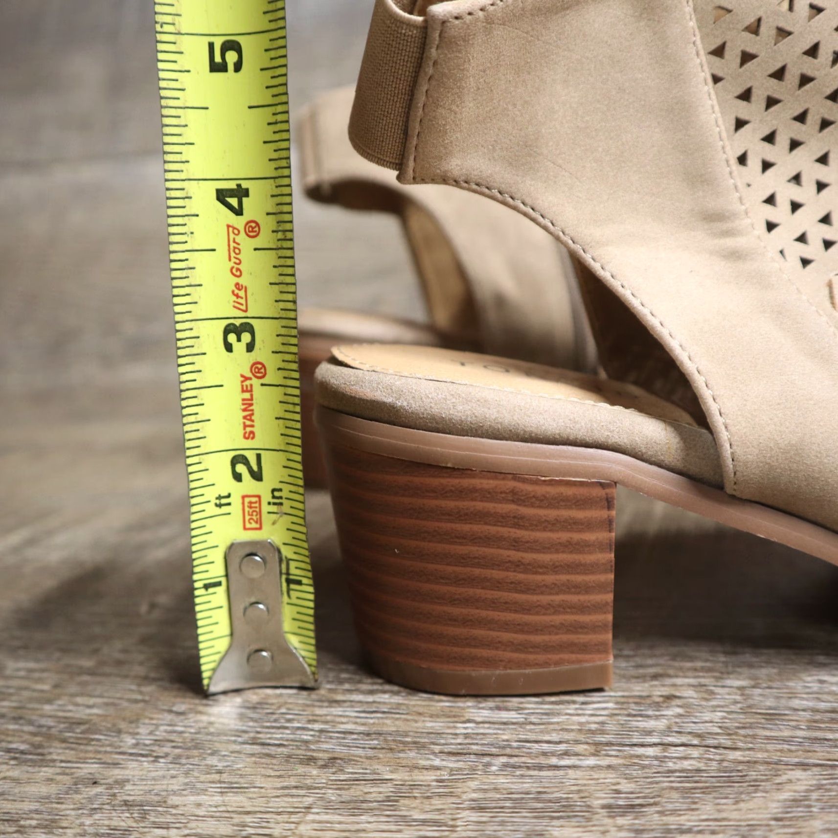 Torrid TORRID Tan Faux Suede Block Heel Bootie Open Toe Women's Size 10 Size US 10 / IT 40 - 8 Thumbnail