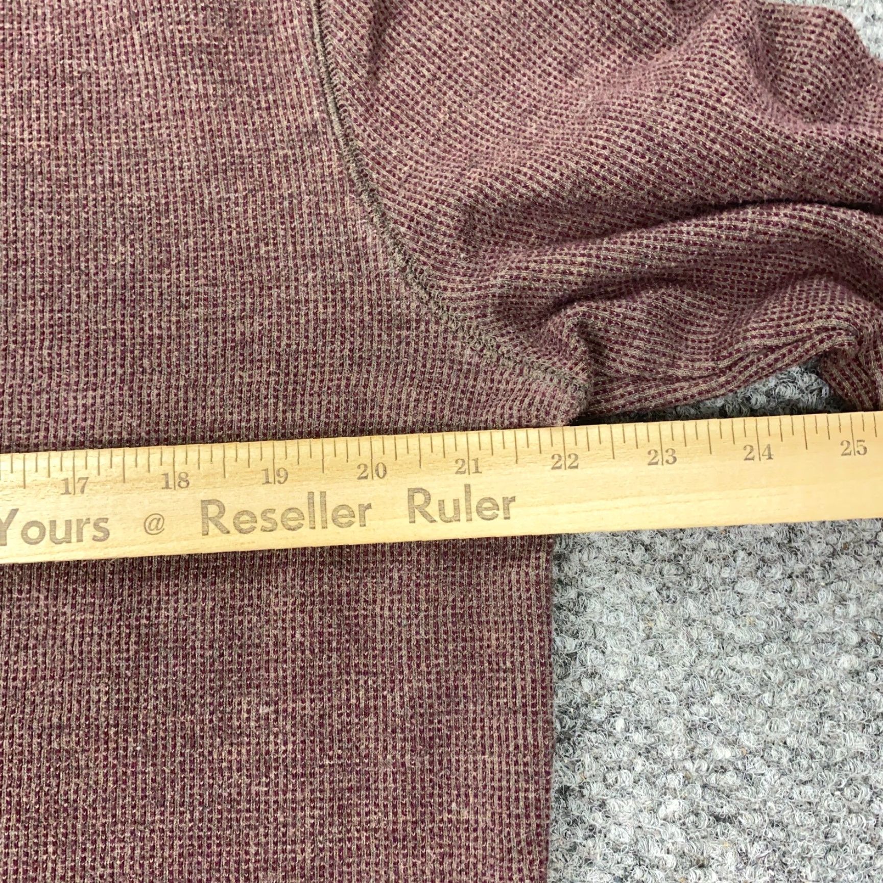 Banana Republic VINTAGE Banana Republic Pullover Mens Large Burgundy 1/4 Zip Mock Neck Shirt Size US L / EU 52-54 / 3 - 7 Thumbnail