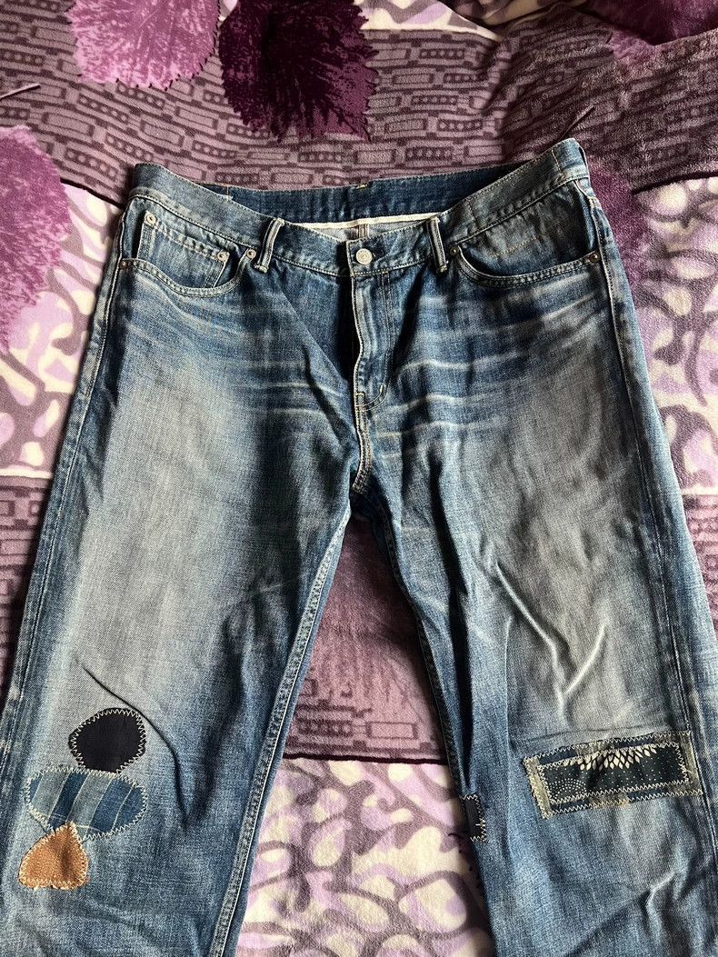 Visvim Visvim VISVIM Damaged Patch Denim Pants Size 38-2506 Size US 38 / EU 54 - 2 Thumbnail
