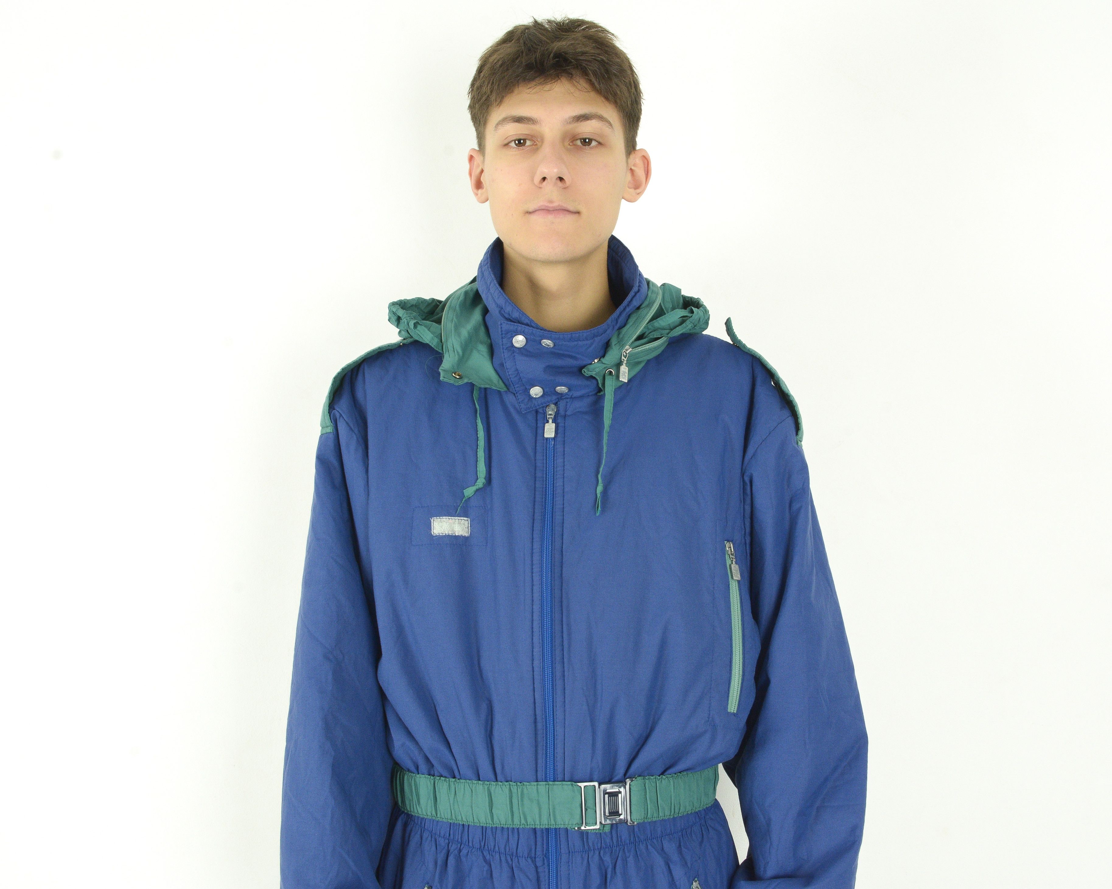 Vintage SKILA Mens L Insulated Snowsuit Jumpsuit EU 52 Padded Blue Size US 36 / EU 52 - 3 Thumbnail