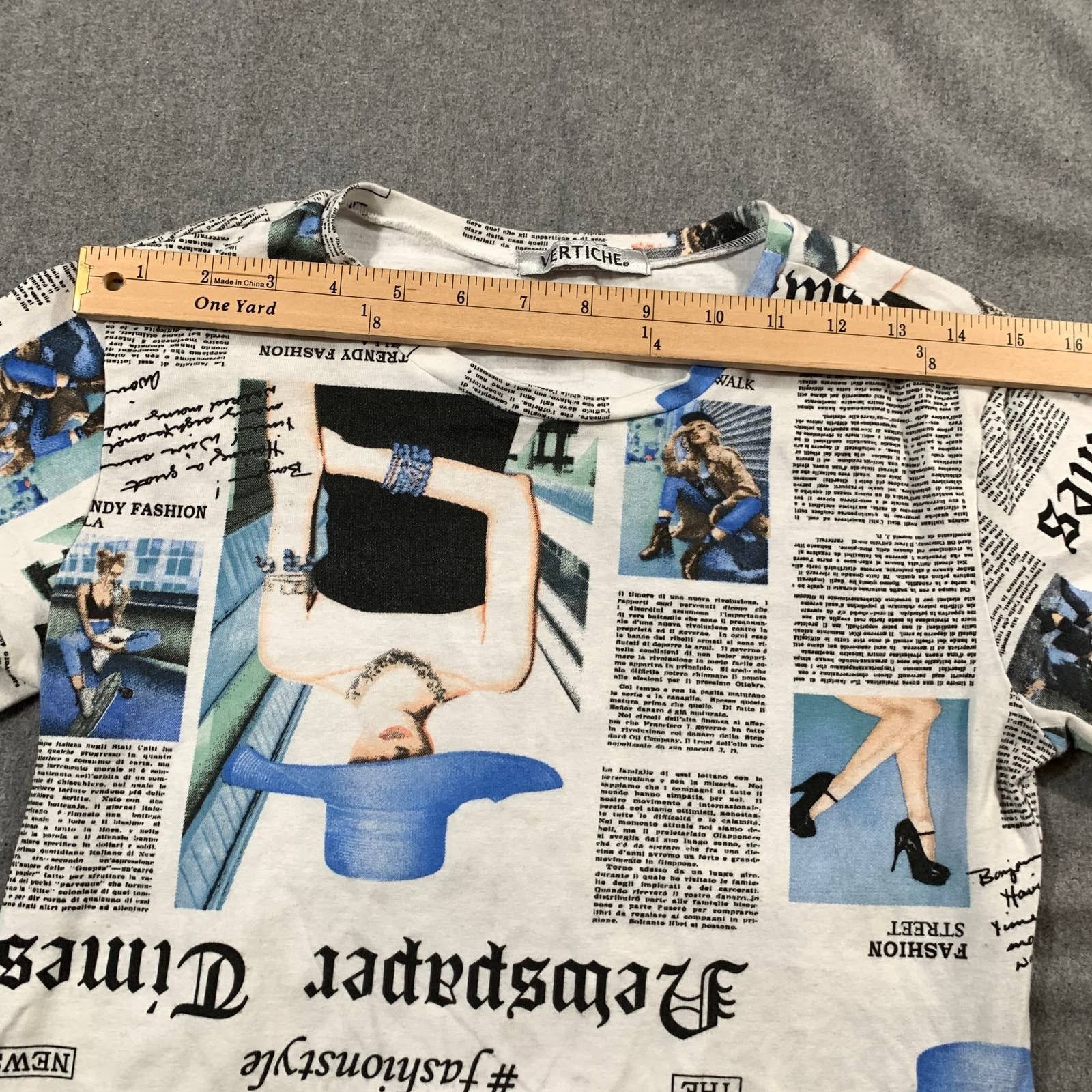 Other Vertiche Newspaper Shirt Women Small Blue Size S / US 4 / IT 40 - 5 Thumbnail