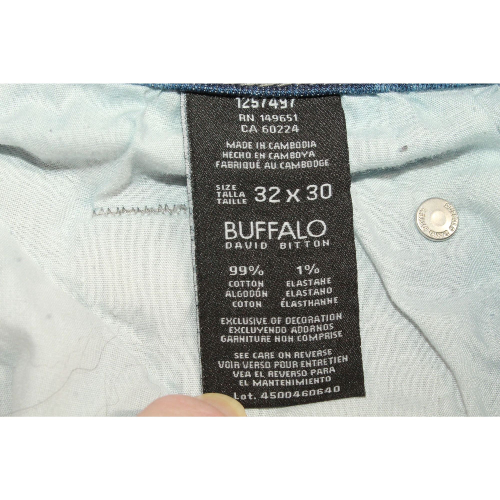 Buffalo David Bitton Buffalo David Bitton Jackson X Straight Blue Jeans 32x30 Size US 32 / EU 48 - 11 Thumbnail