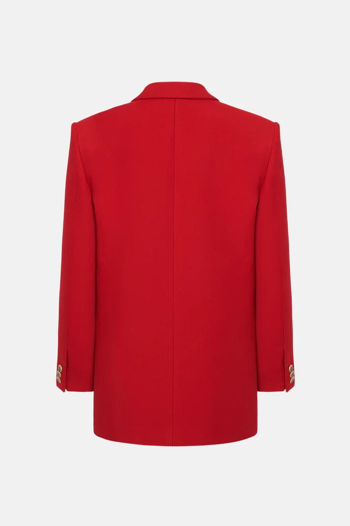 Alessandra Rich o1s22i1n0225 Double-breasted Blazer in Red Size M / US 6-8 / IT 42-44 - 2 Thumbnail