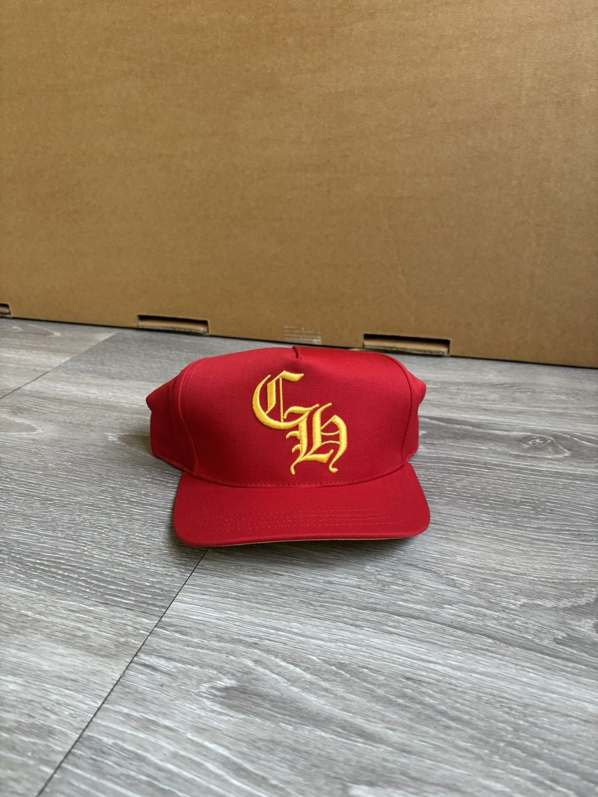 Chrome Hearts Chrome Hearts CH Baseball Cap Red/Gold Snapback Hat Size ONE SIZE - 3 Thumbnail