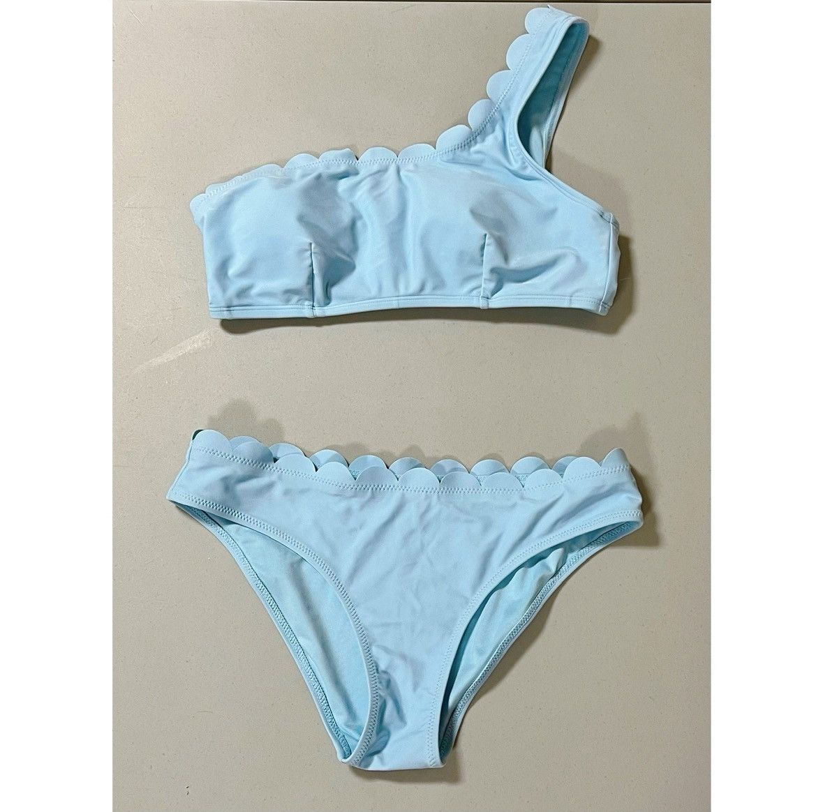Other Baby Blue Scalloped Bikini Top and Bottoms Set Size M 🩵 Size M / US 6-8 / IT 42-44 - 1 Thumbnail