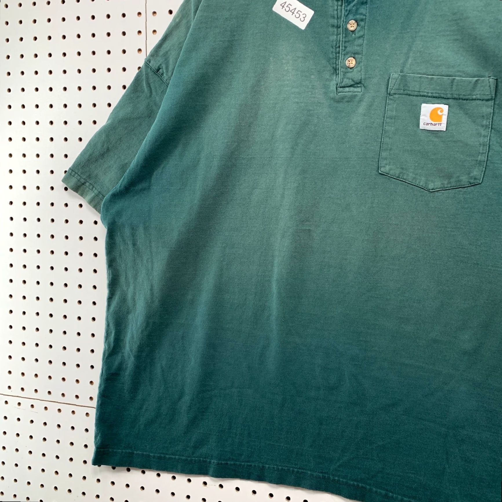 Carhartt VINTAGE Carhartt Henley Shirt Mens 2XL Sun Faded Green Distressed Workwear Shirt Men 2XL Green Carhartt Henley Distressed Workwear Size US XXL / EU 58 / 5 - 7 Thumbnail