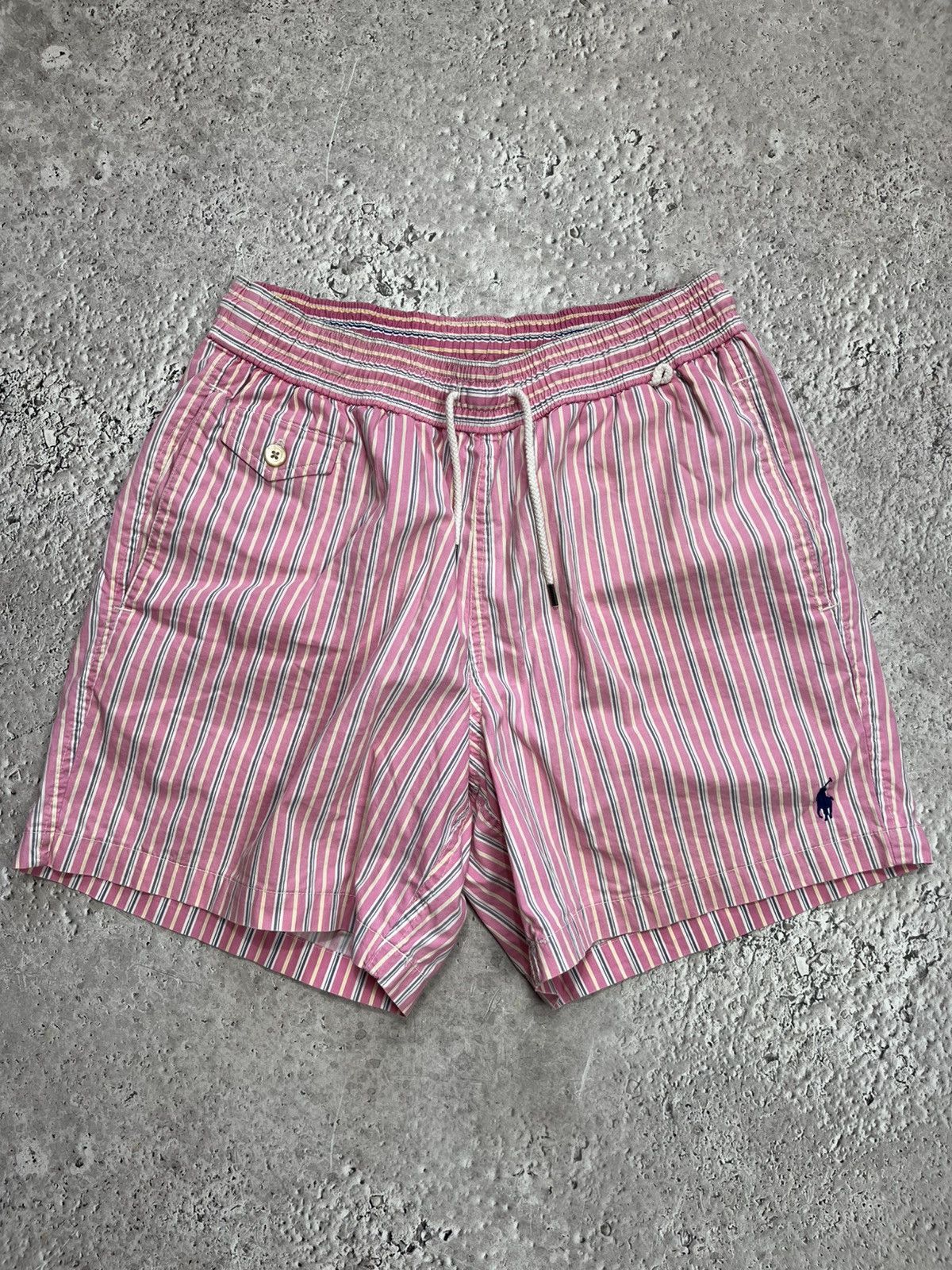 Polo Ralph Lauren Polo Ralph Lauren Pink Striped Swim Shorts Mesh Lined Size S Size US 30 / EU 46 - 1 Thumbnail