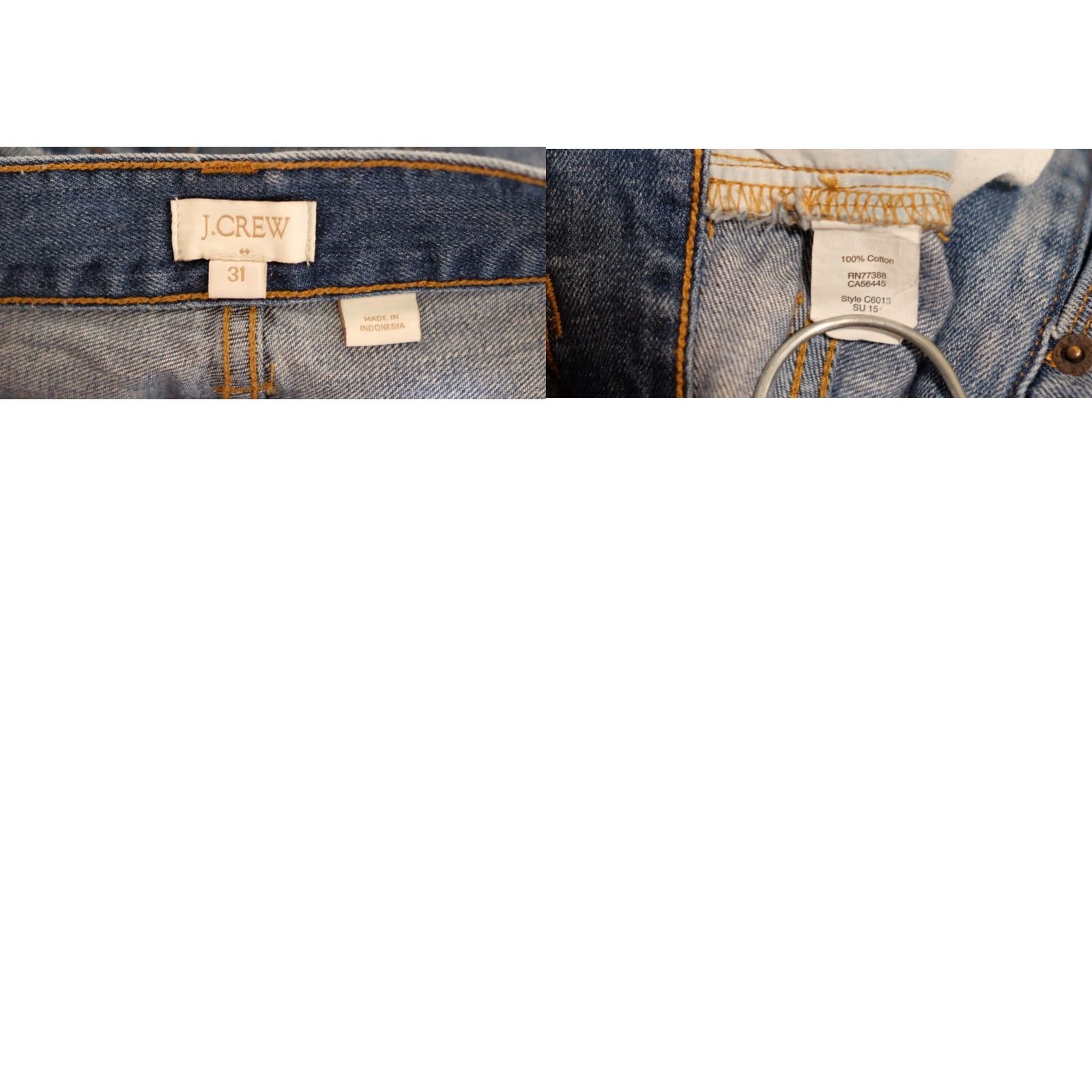 J.Crew J. Crew Blue Jean Shorts Distressed Raw Hem 100% Cotton Women's 31 #H52-35 Size 24" / US 00 / IT 34 - 8 Thumbnail