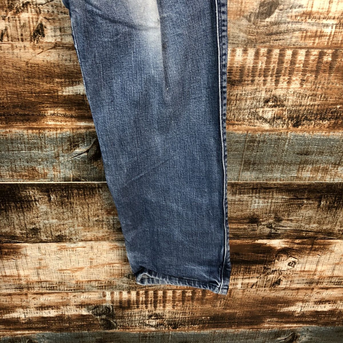 Japanese Brand Burtle Blue Distressed vintage Denim Pants #A2172 Size US 34 / EU 50 - 12 Thumbnail