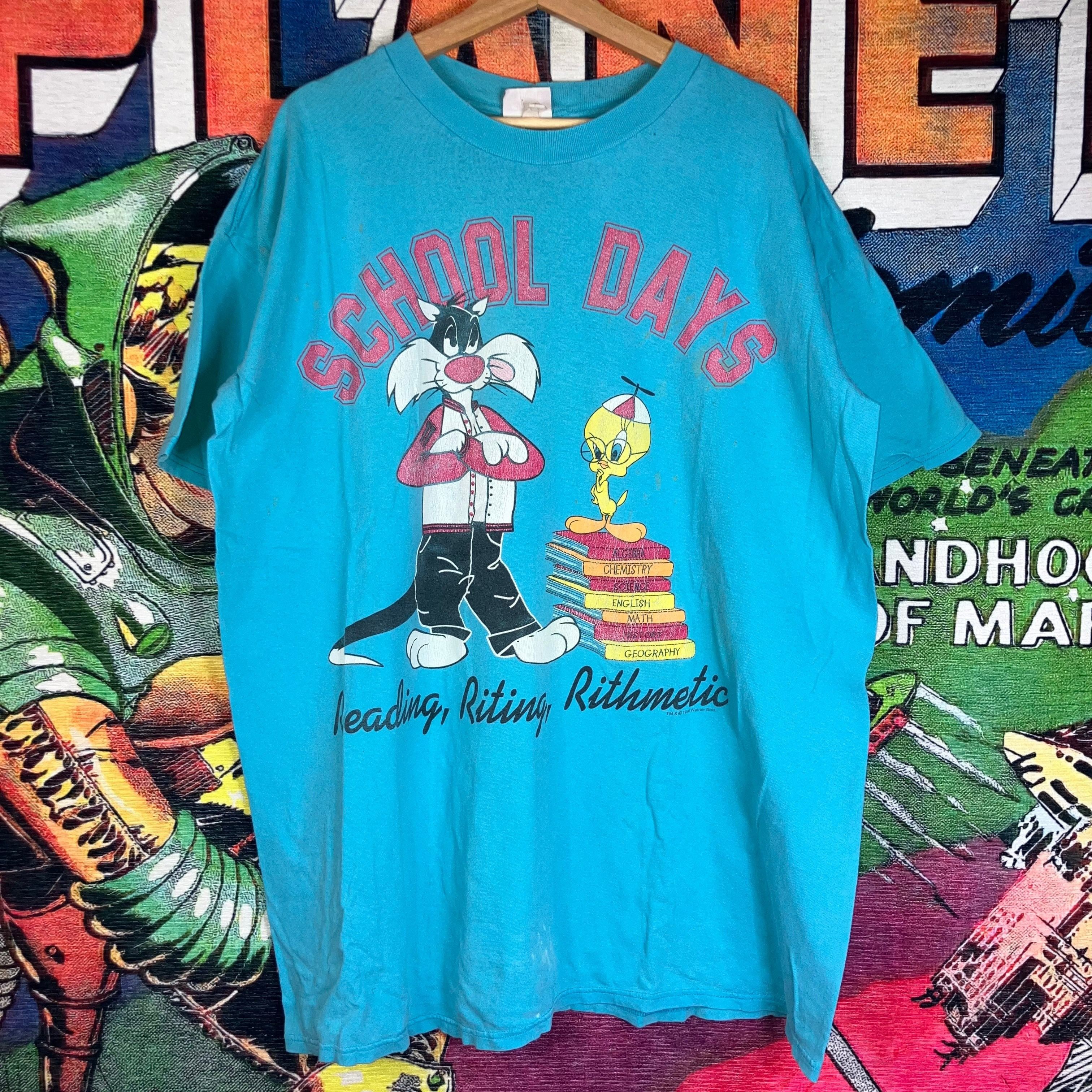 Vintage × Warner Bros Vintage 90s Looney Tunes Sleepy Heads Tee Size XL Size US XL / EU 56 / 4 - 1 Thumbnail