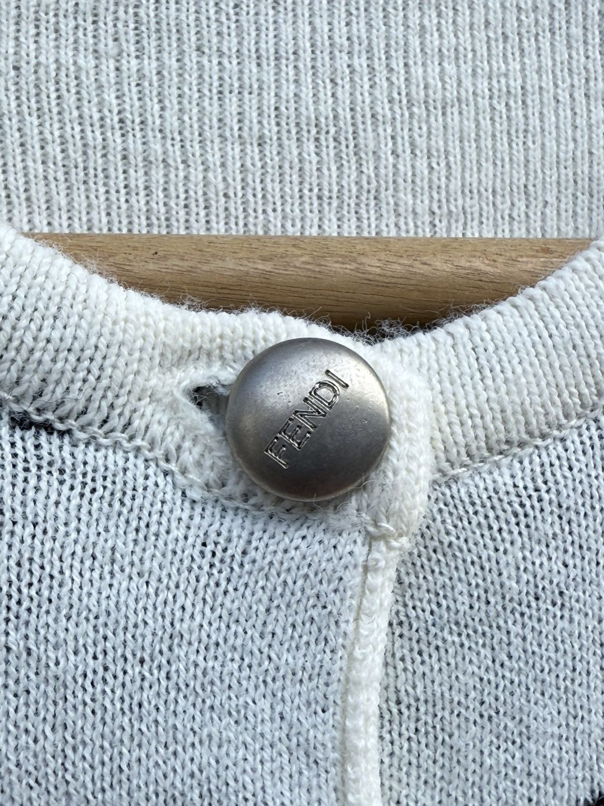 Fendi Vintage FENDI "mare" Monogram Zucca FF Women Cardigan Size M / US 6-8 / IT 42-44 - 4 Thumbnail