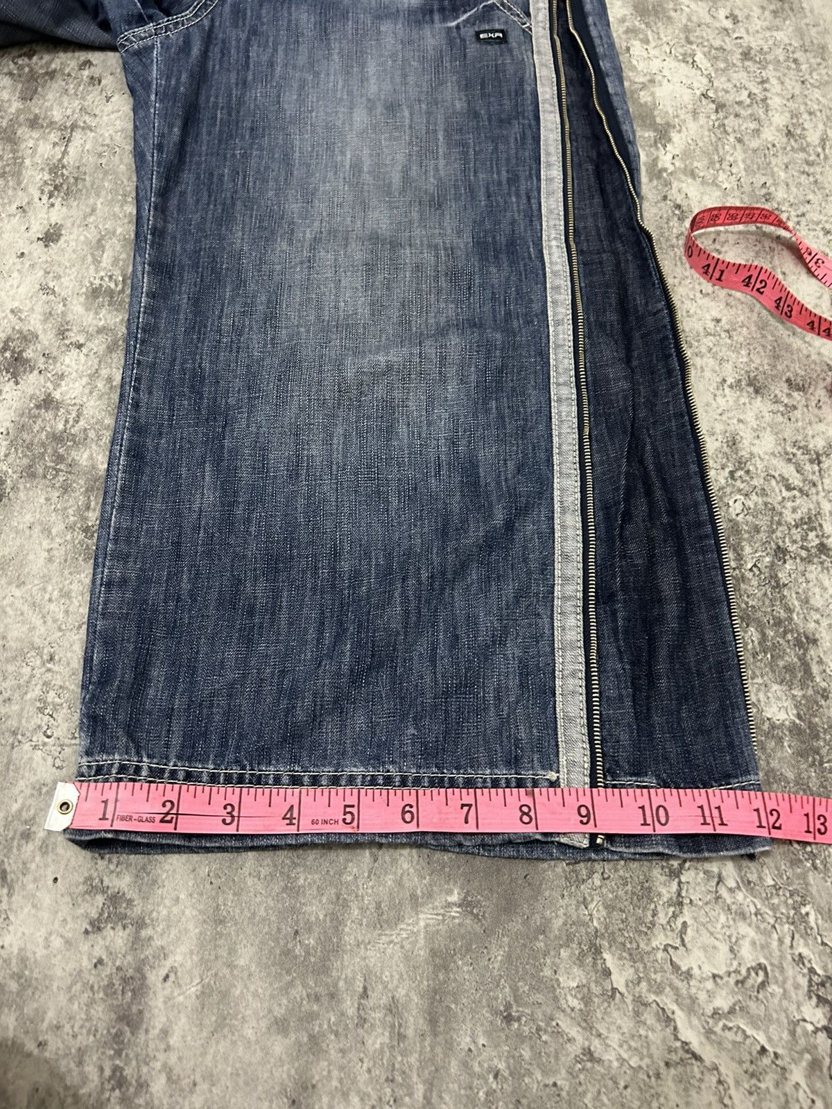 JNCO × Japanese Brand EXR baggy Full Zip jorts Denim Pants Size US 33 - 18 Thumbnail