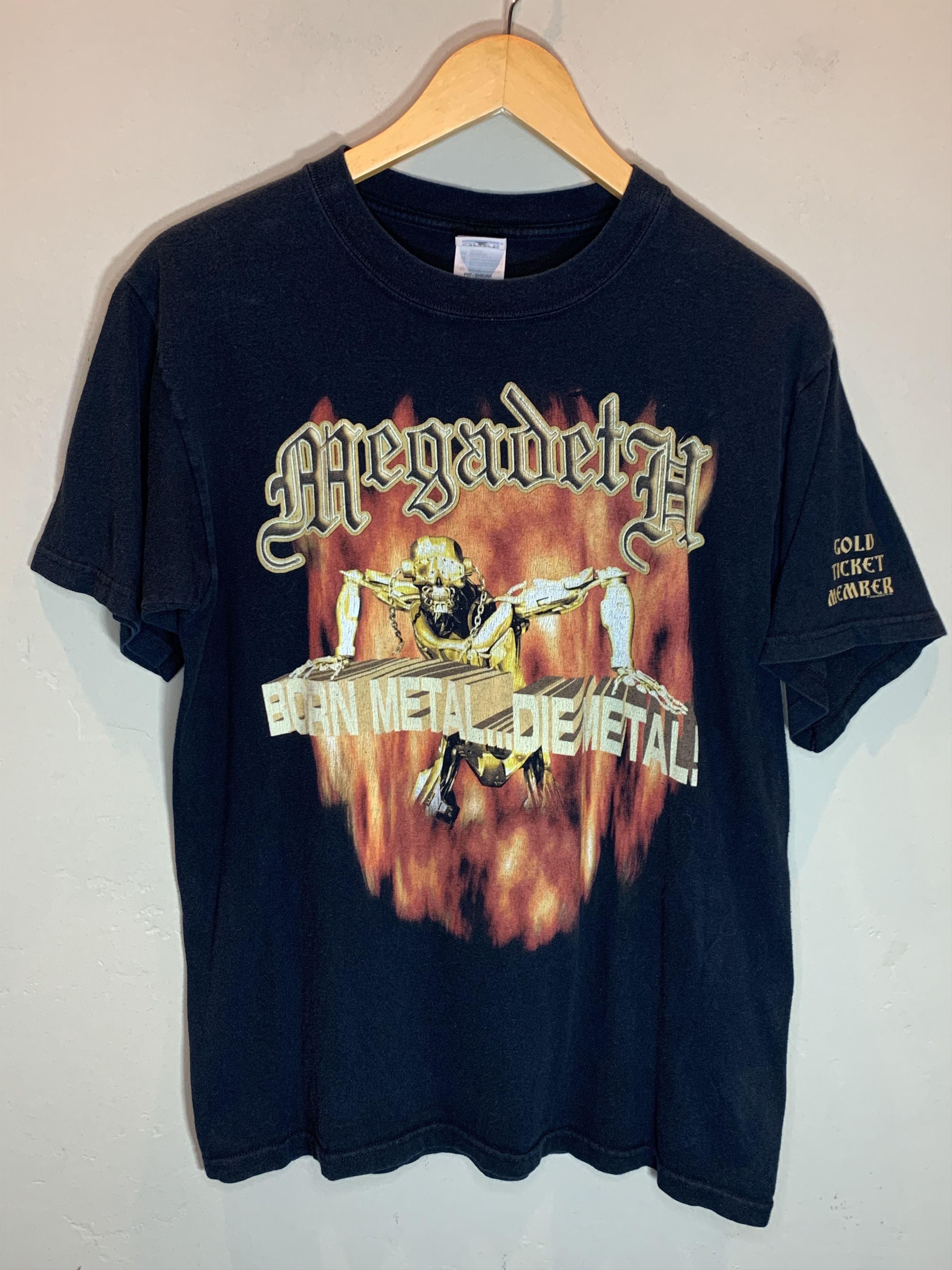 Band Tees *RARE* Vintage Megadeth Born Metal Die Metal Tour T-Shirt Size US M / EU 48-50 / 2 - 1 Thumbnail