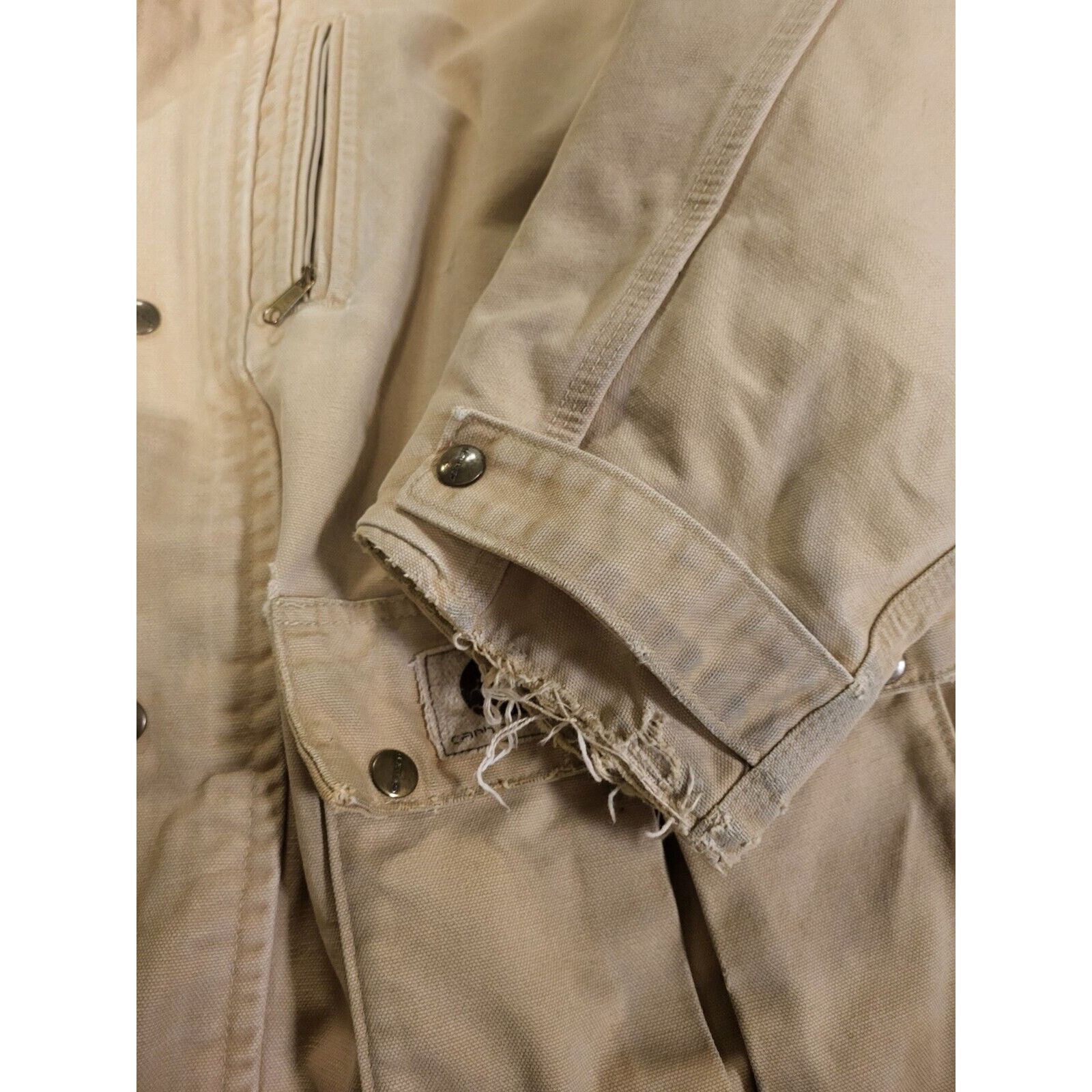 Carhartt Vintage 70s 80s Carhartt Detroit Sandstone Canvas Duck Size US XL / EU 56 / 4 - 2 Thumbnail