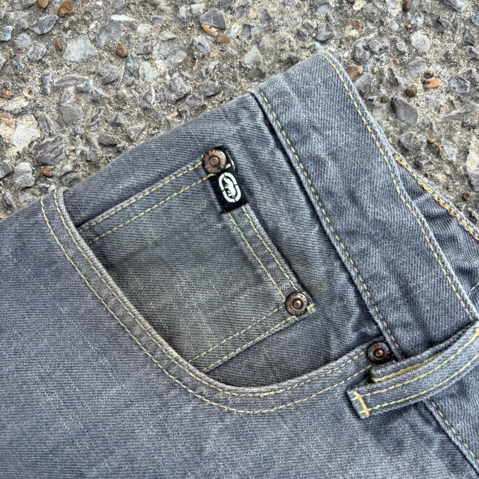 Ecko Unltd. Y2K skater gray baggy denim jean Size US 34 / EU 50 - 4 Thumbnail