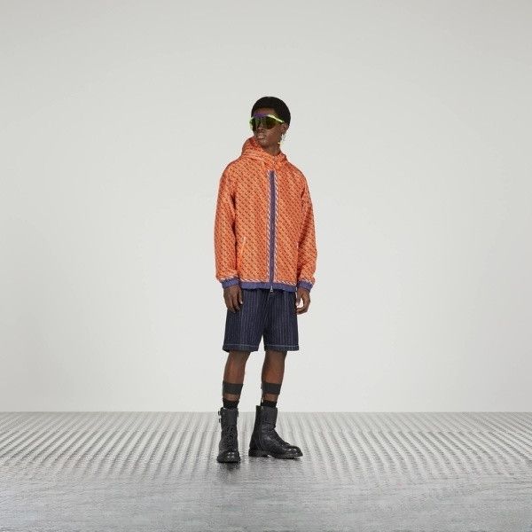 Gucci o1s1wg110225 Nylon Zip Jacket With Geometric g Print Size US M / EU 48-50 / 2 - 2 Thumbnail