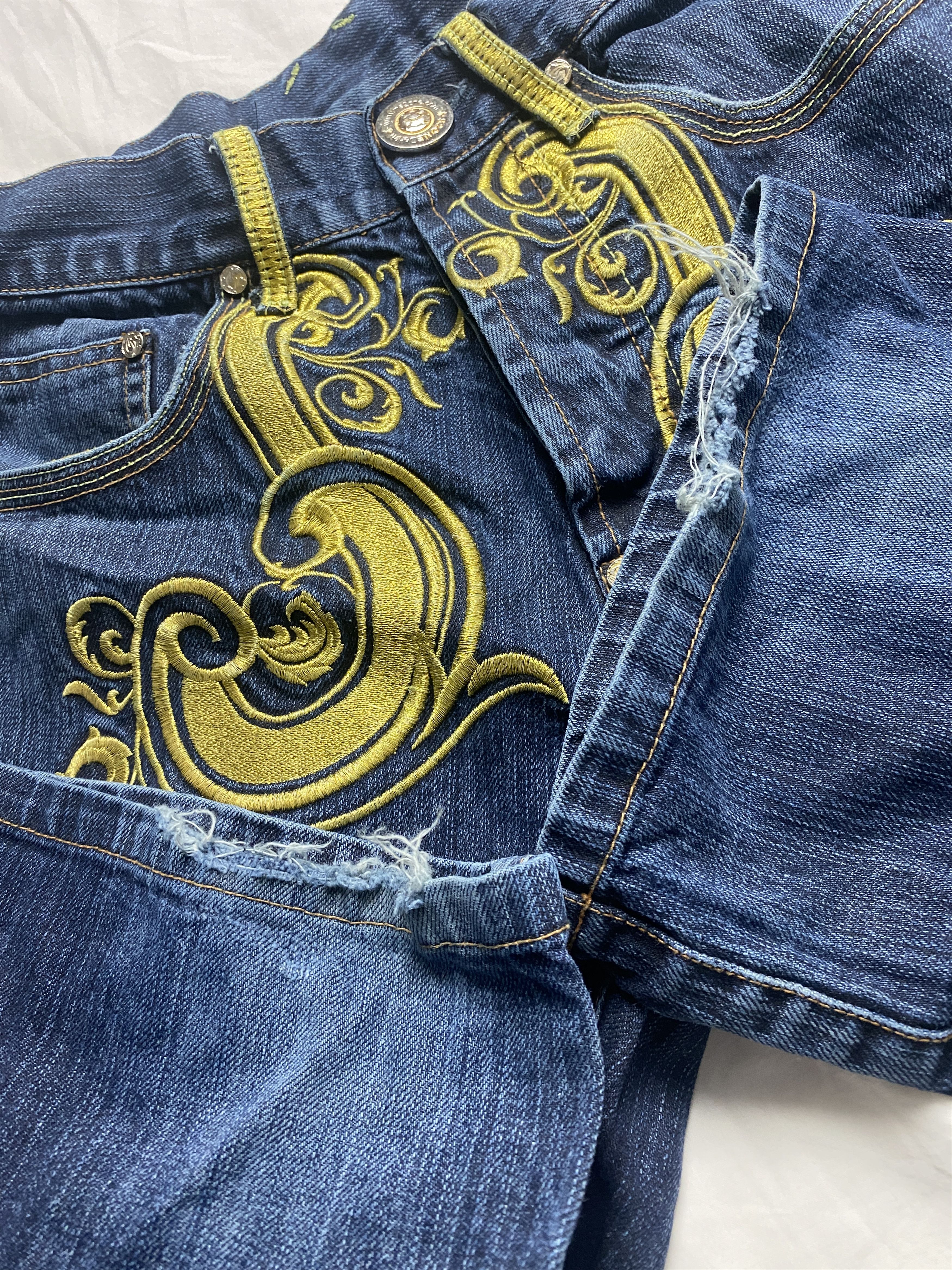 Vintage Vintage jeans denim baggy rap hiphop opium drain Size US 30 / EU 46 - 5 Thumbnail
