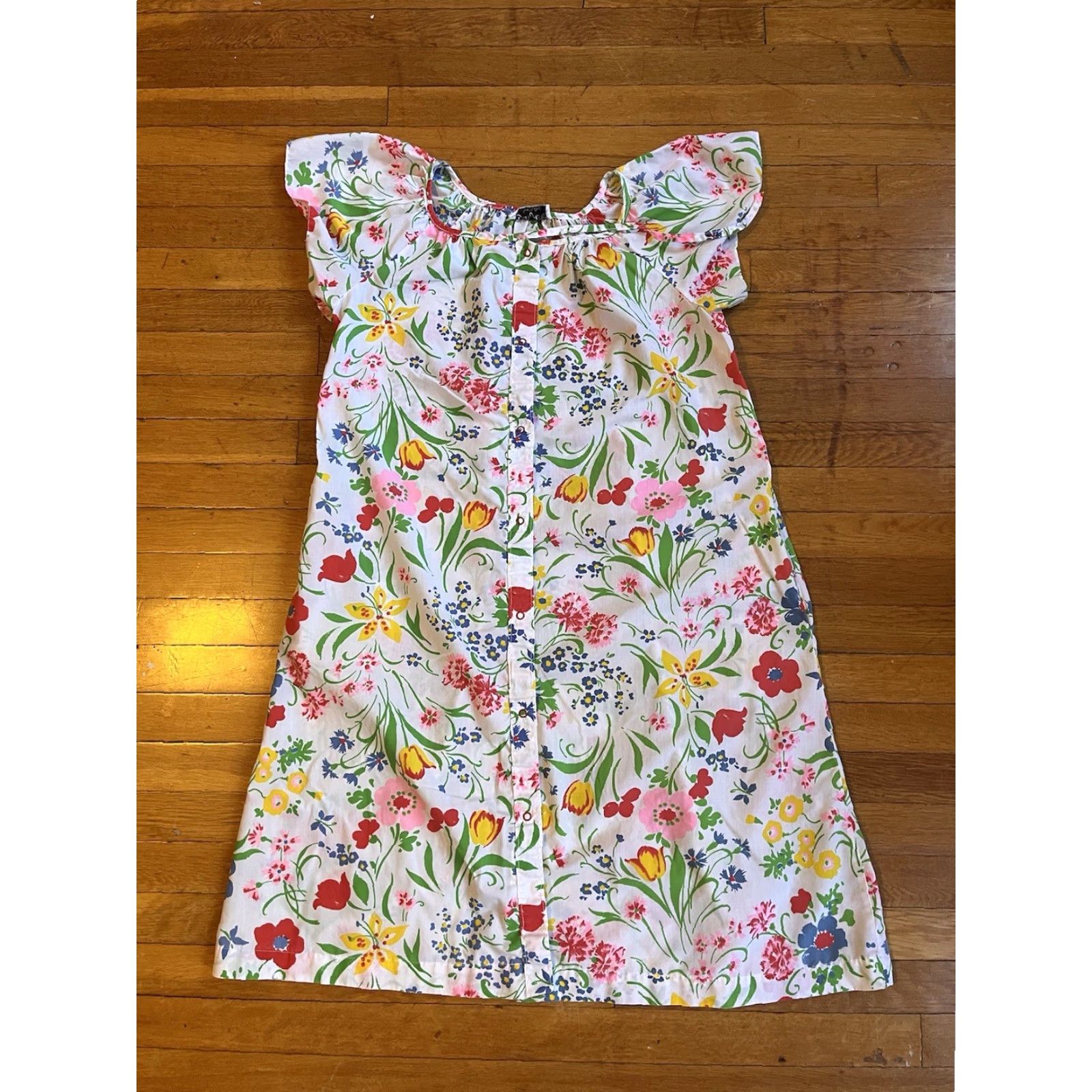 Vintage VINTAGE Buzz About By Rosemary Long House Dress Kaftan One Size Floral Womens Size ONE SIZE - 2 Thumbnail
