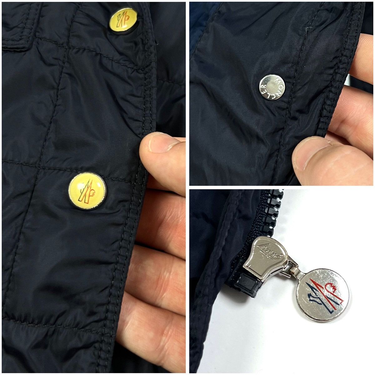 Moncler Auth Moncler Nylon Navy Blue Jacket Blazer Women’s Size S/M Size M / US 6-8 / IT 42-44 - 12 Thumbnail