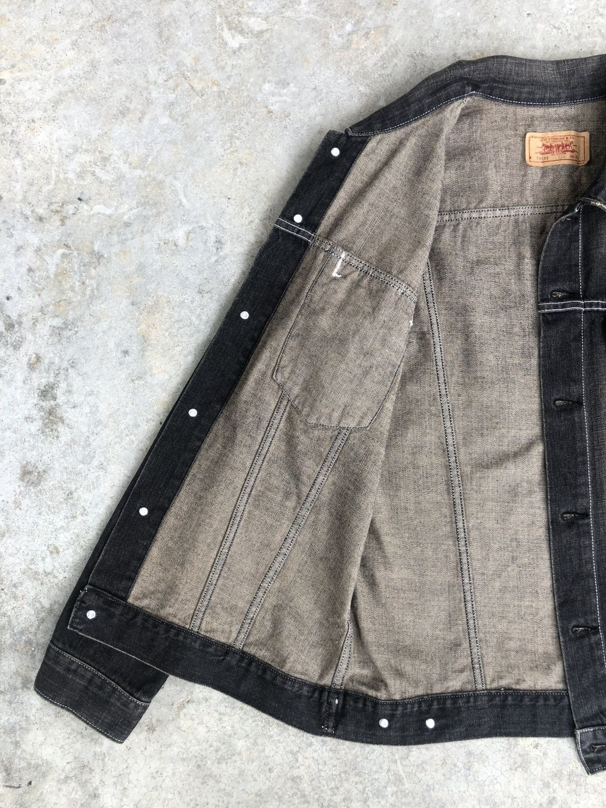 Levi's Y2k Levi’s Denim Jacket Mud Wash Distressed Size US L / EU 52-54 / 3 - 14 Thumbnail