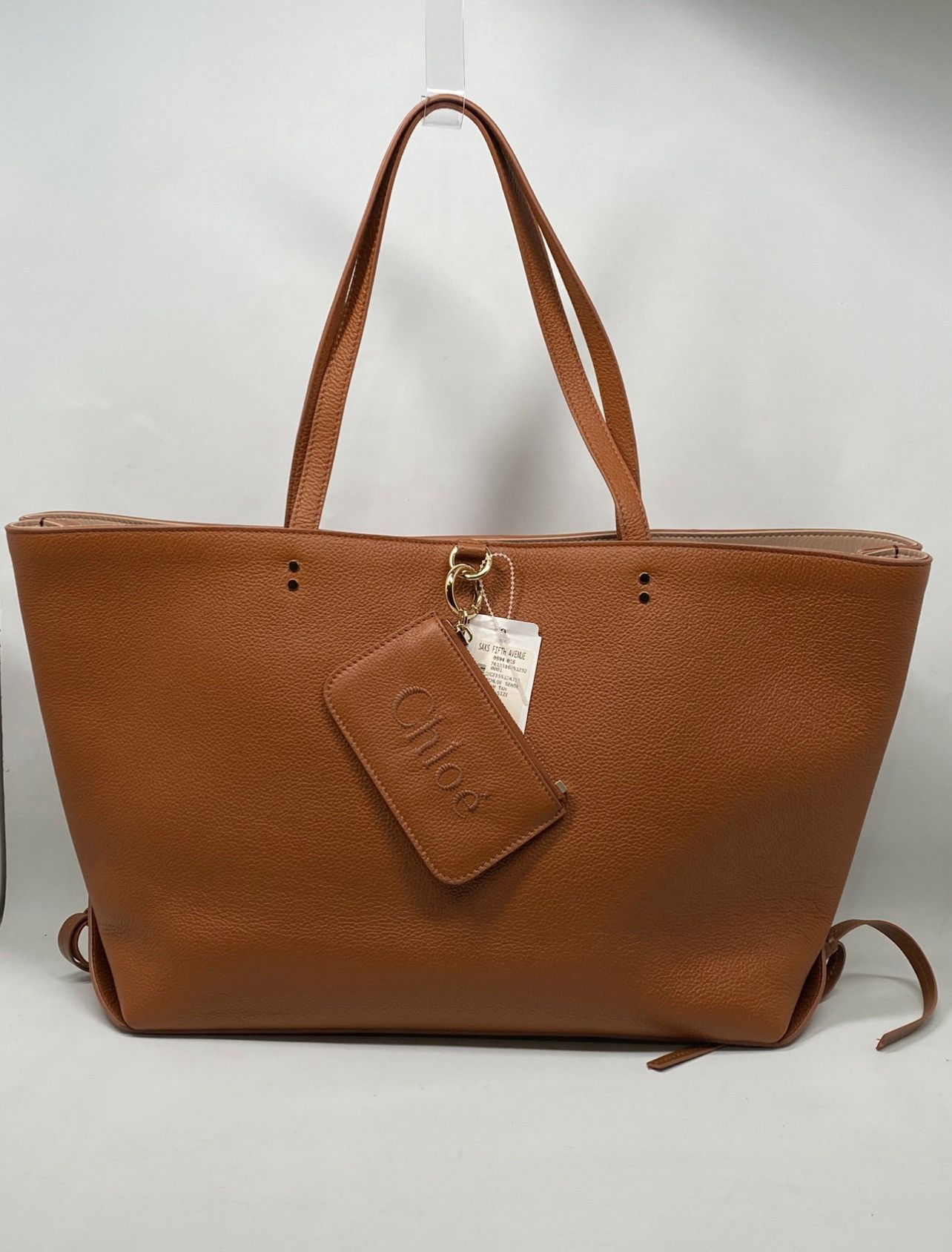 Chloe Chloe Sense Large Tote Bag in Grained Leather Size ONE SIZE - 4 Thumbnail