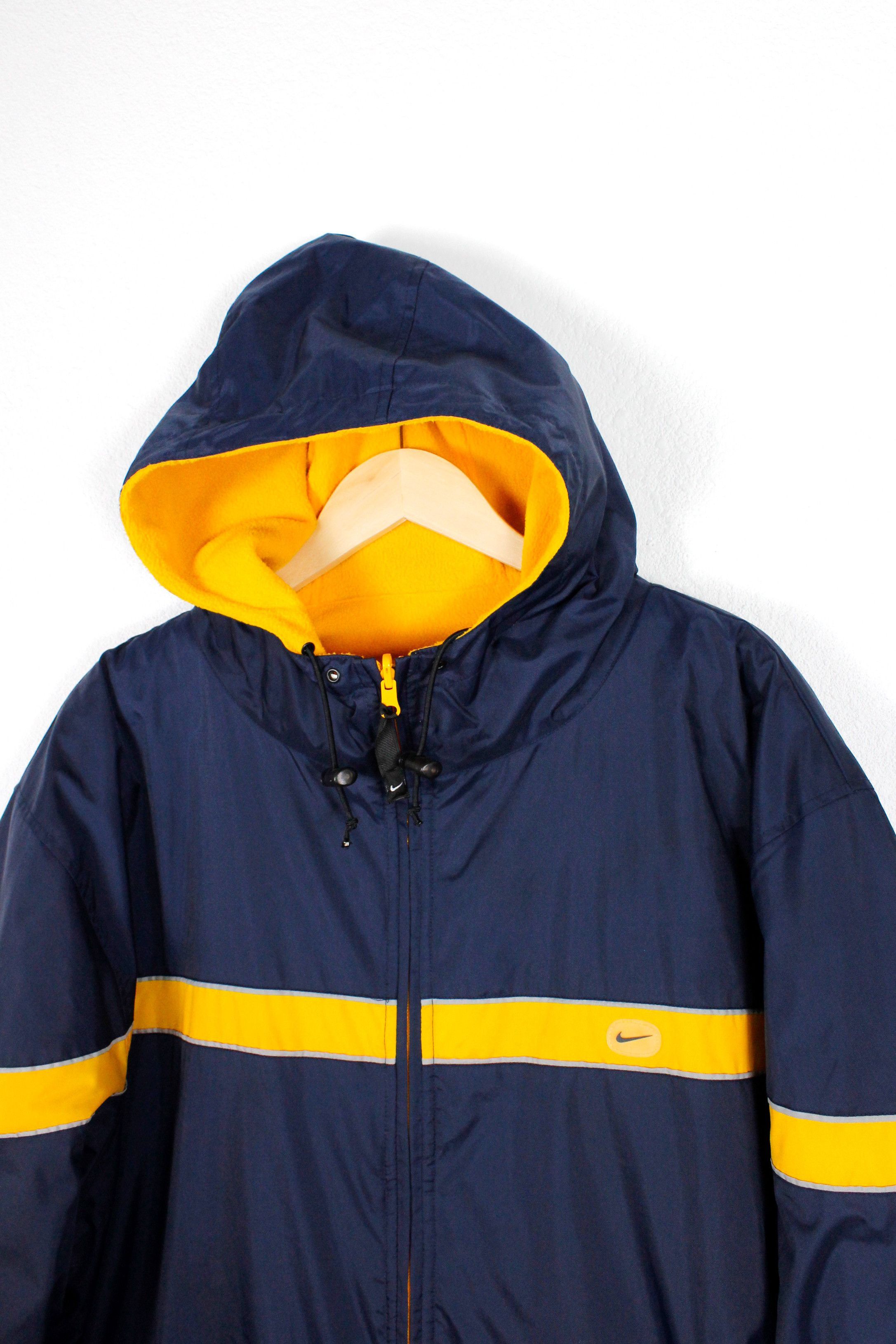 Nike Vintage 90s Nike Big Swoosh Logo Reversible Nylon Parka 90s Size US XXL / EU 58 / 5 - 3 Thumbnail
