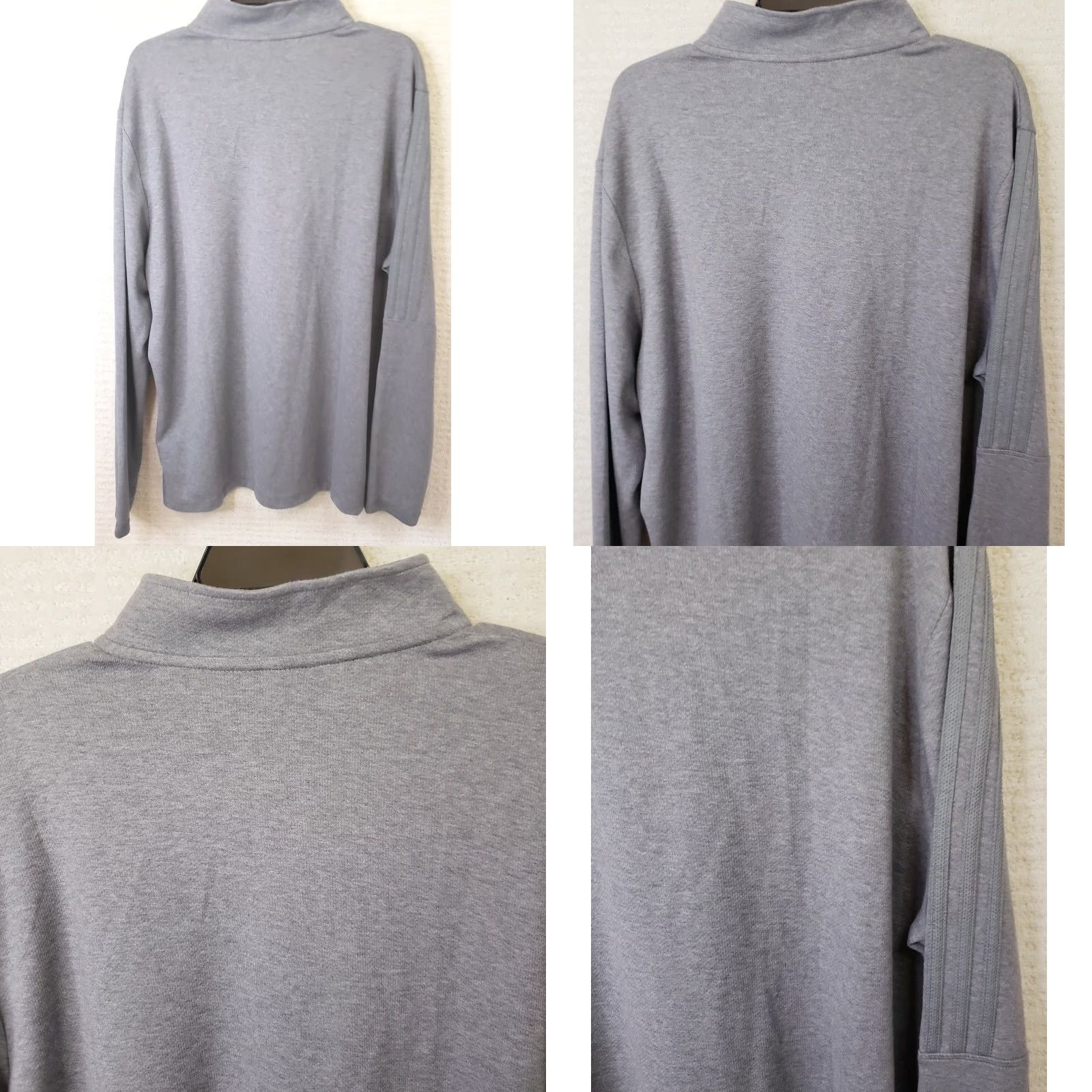 Adidas Adidas Golf Prime Green 1/4 Zip Pullover Long Sleeve Gray Men's XL Shirt Size US XL / EU 56 / 4 - 8 Thumbnail