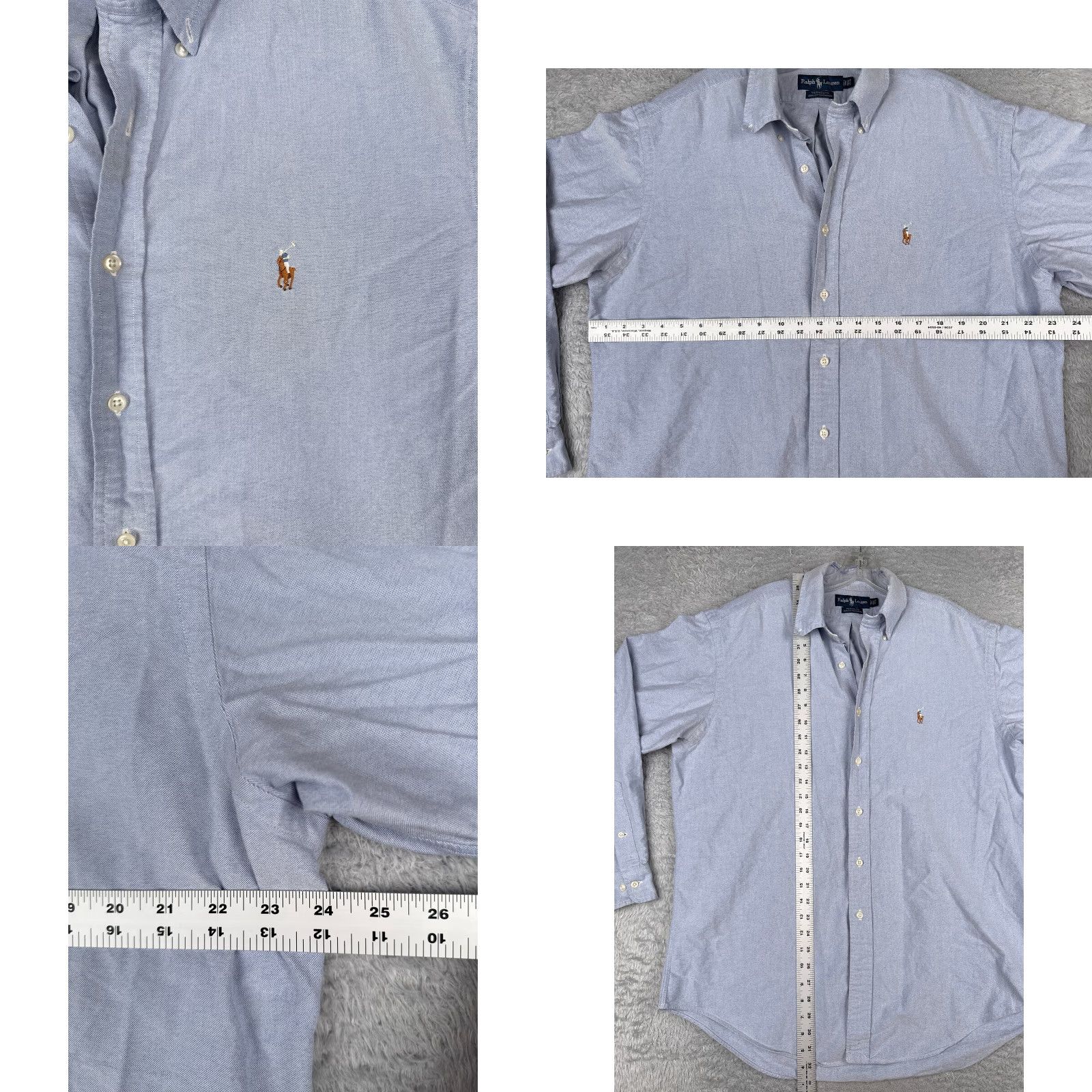 Polo Ralph Lauren VINTAGE Polo Ralph Lauren Men’s Shirt Long Sleeve Cotton Blue 16.5 Casual Fall Winter Size US L / EU 52-54 / 3 - 8 Thumbnail