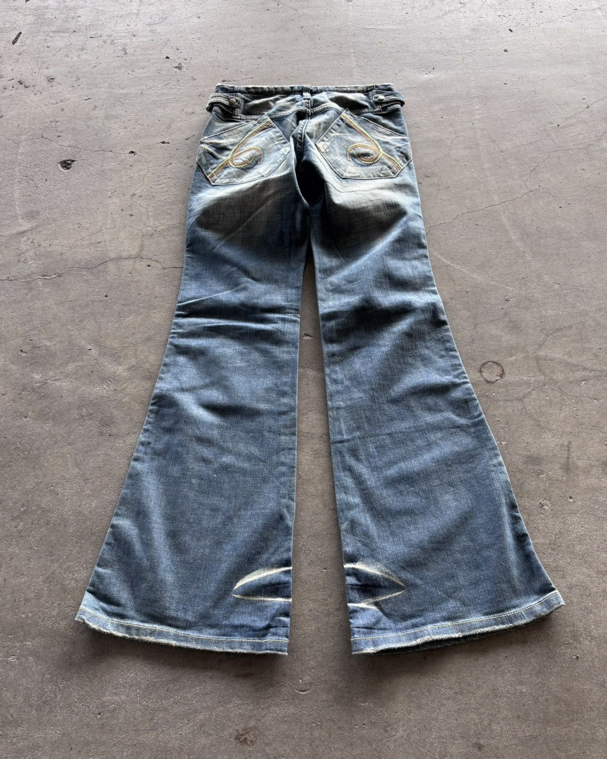If Six Was Nine × Japanese Brand × Le Grande Bleu (L.G.B.) 2000s Nicci Jeans Mud Washed Blue Denim Pants Size US 30 / EU 46 - 6 Thumbnail