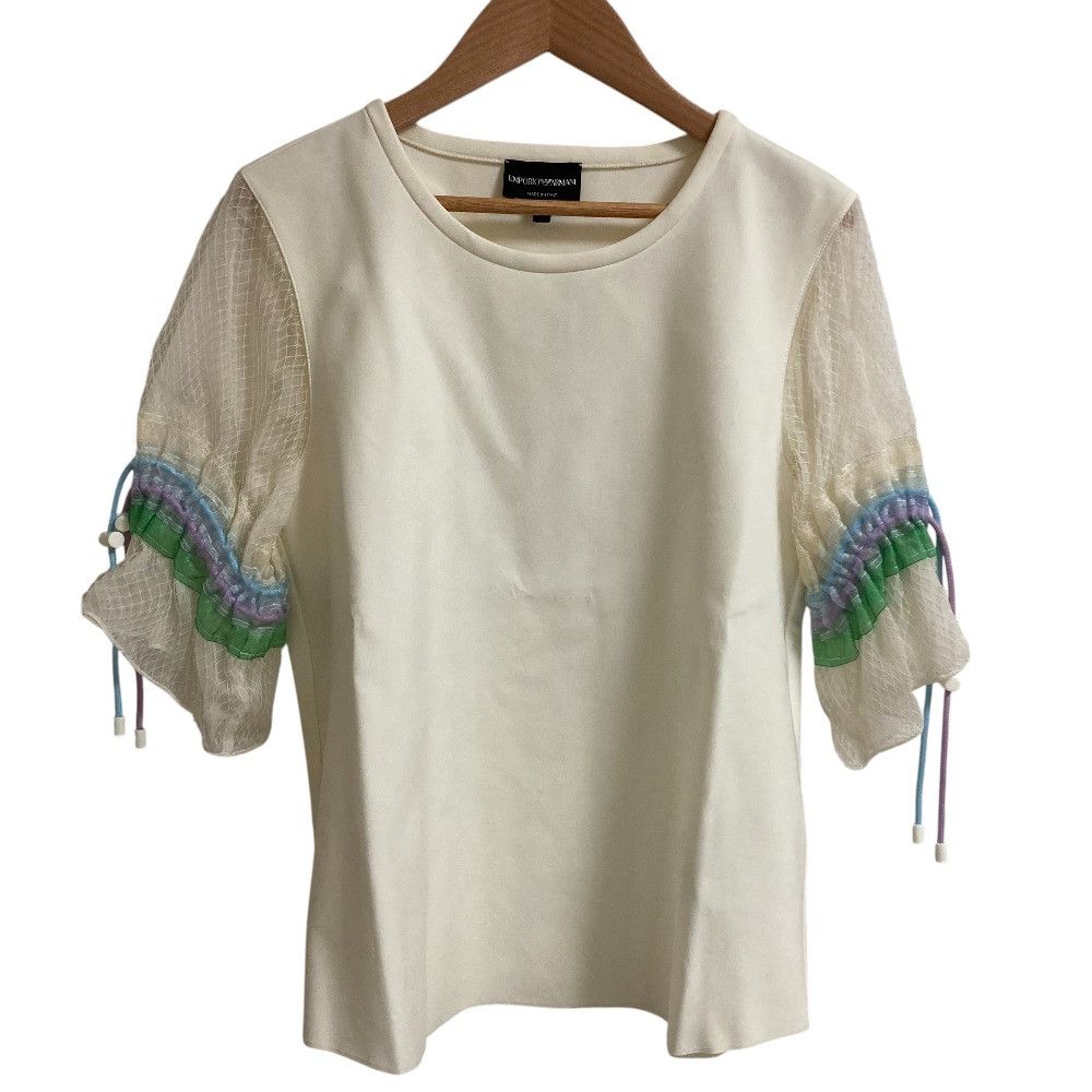 Emporio Armani Emporio Armani Emporio Armani Shirring Sleeve Panel Top Textile Tops DUTY FREE for USA Size ONE SIZE - 1 Thumbnail