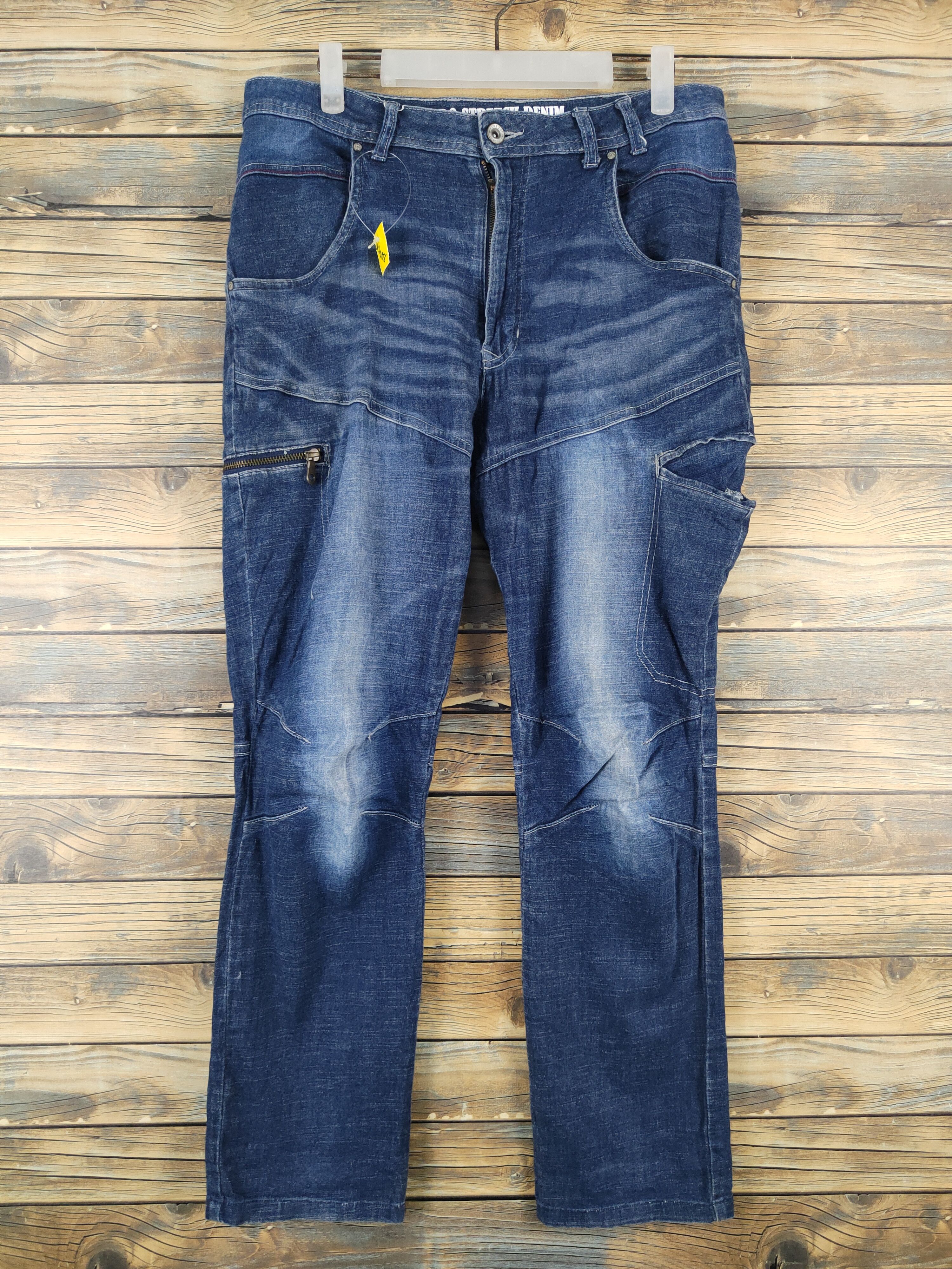 FieldCore Dark Blue Distressed Ripped Soft Jeans #W2088