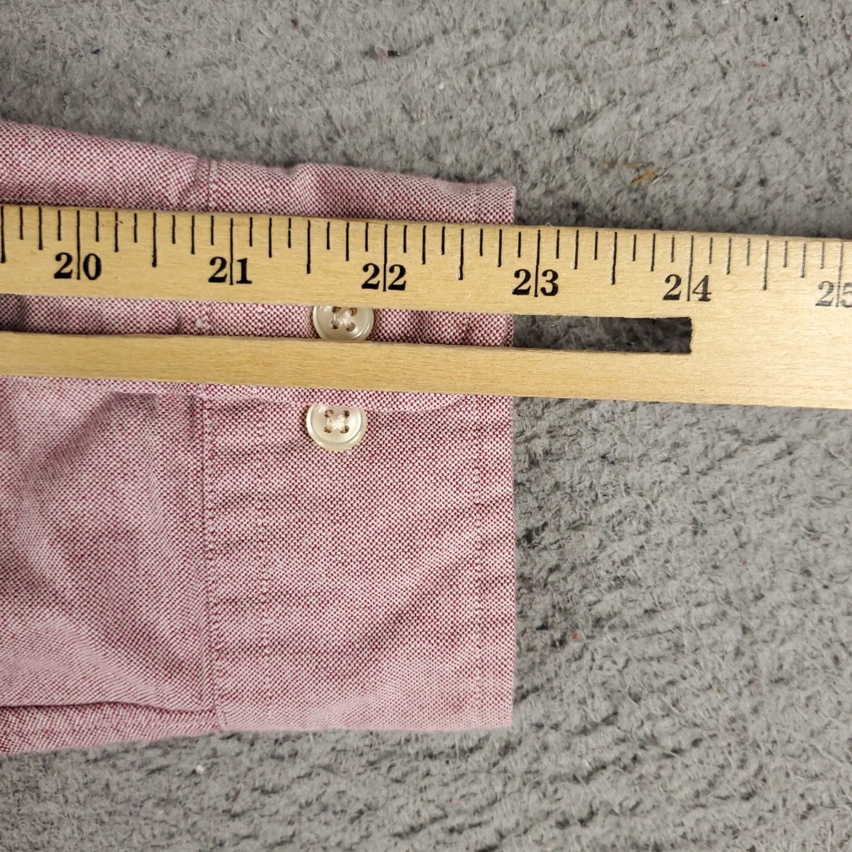 Ralph Lauren VINTAGE Ralph Lauren Dress Shirt Mens Size 15.5 Long Sleeve Cotton Red Business Casual Size 40R - 7 Thumbnail