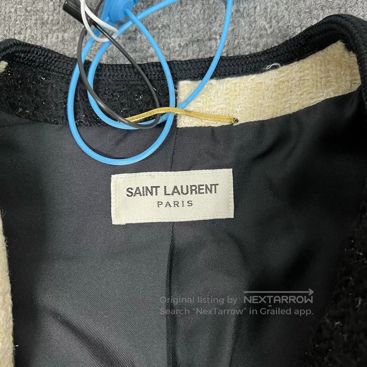 Saint Laurent Paris Saint Laurent Black White Tweed Jacket. Size XXS / US 00 / IT 34 - 5 Thumbnail