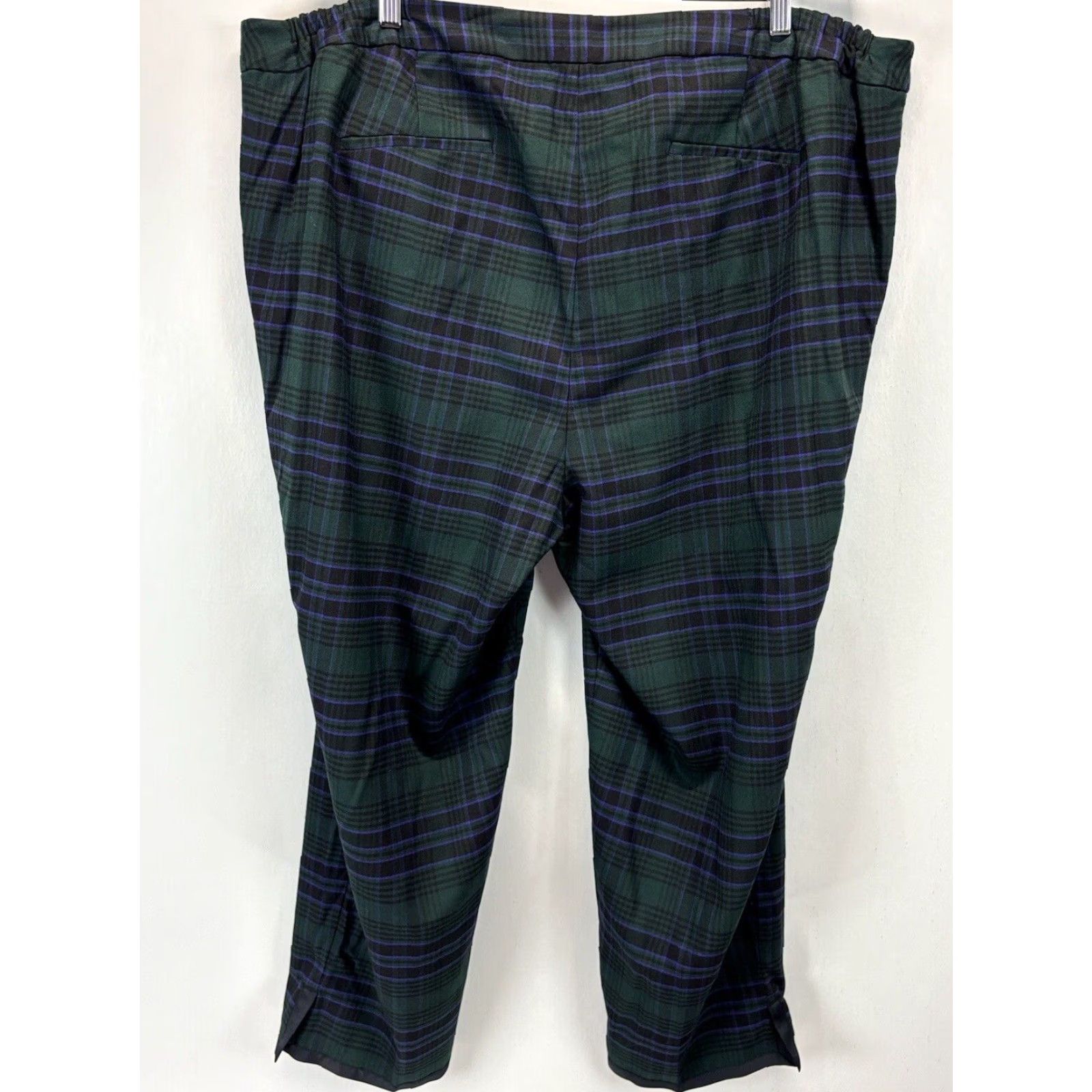 Talbots VINTAGE Talbots Women's Plus Wool Blend Dress Pants Sz 24W Black Watch Tartan Plaid Size 42" / US 20 - 3 Thumbnail