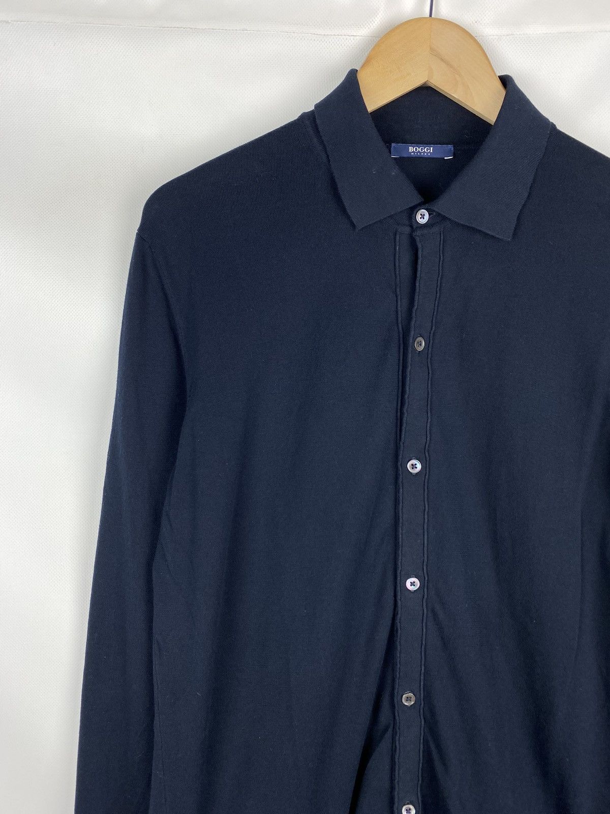 Boggi Boggi Milano men’s long sleeve button up shirt knitwear Size US L / EU 52-54 / 3 - 4 Thumbnail