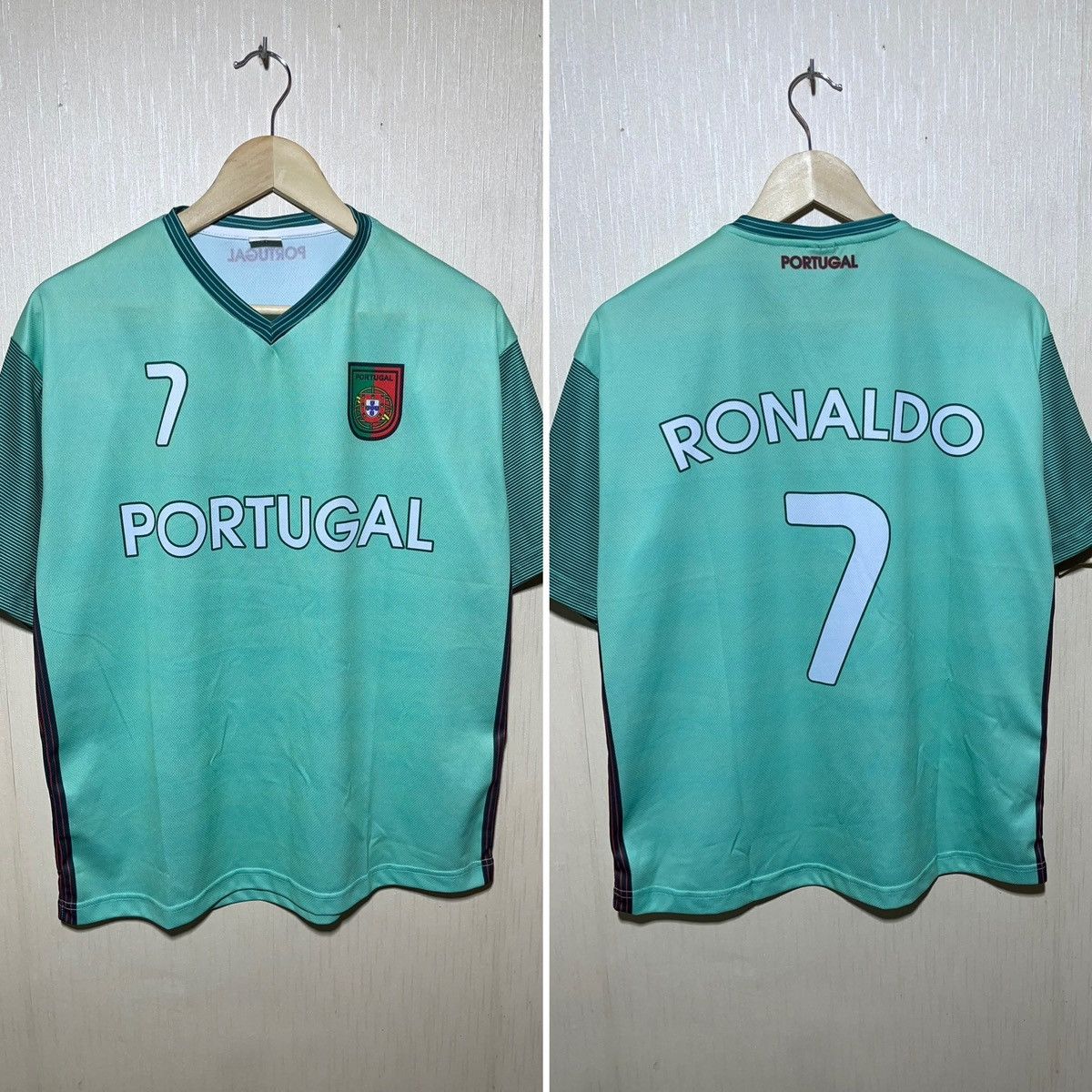 Vintage Portugal Ronaldo Vintage soccer t shirt Size US XL / EU 56 / 4 - 1 Thumbnail