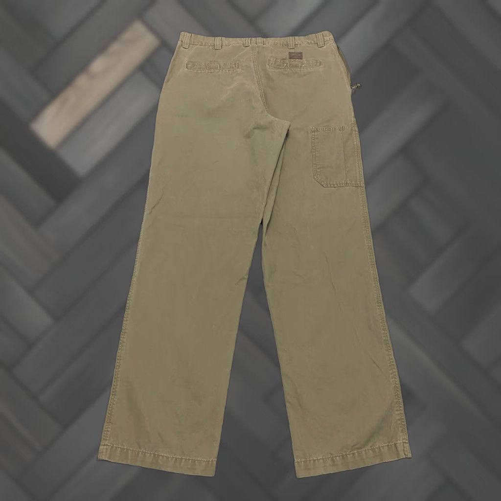 Vintage Columbia Cargo Pants Mens 36 Beige Cotton Canvas Work Utility Straight Front Zip Button Pockets Logo Size US 36 / EU 52 - 1 Thumbnail