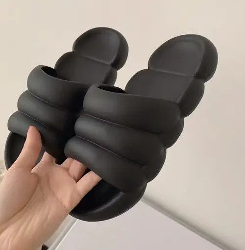 image of Vintage Puffer Sandal Slides in Black, Men's (Size 11)