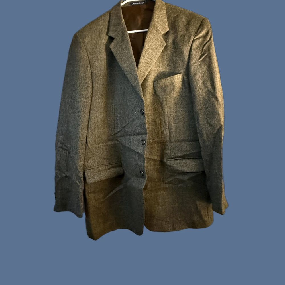 Vintage Paul Fredrick Sport Coat Mens 48XL Brown Wool Alpaca Tweed Herringbone Blazer Size 48R - 1 Thumbnail
