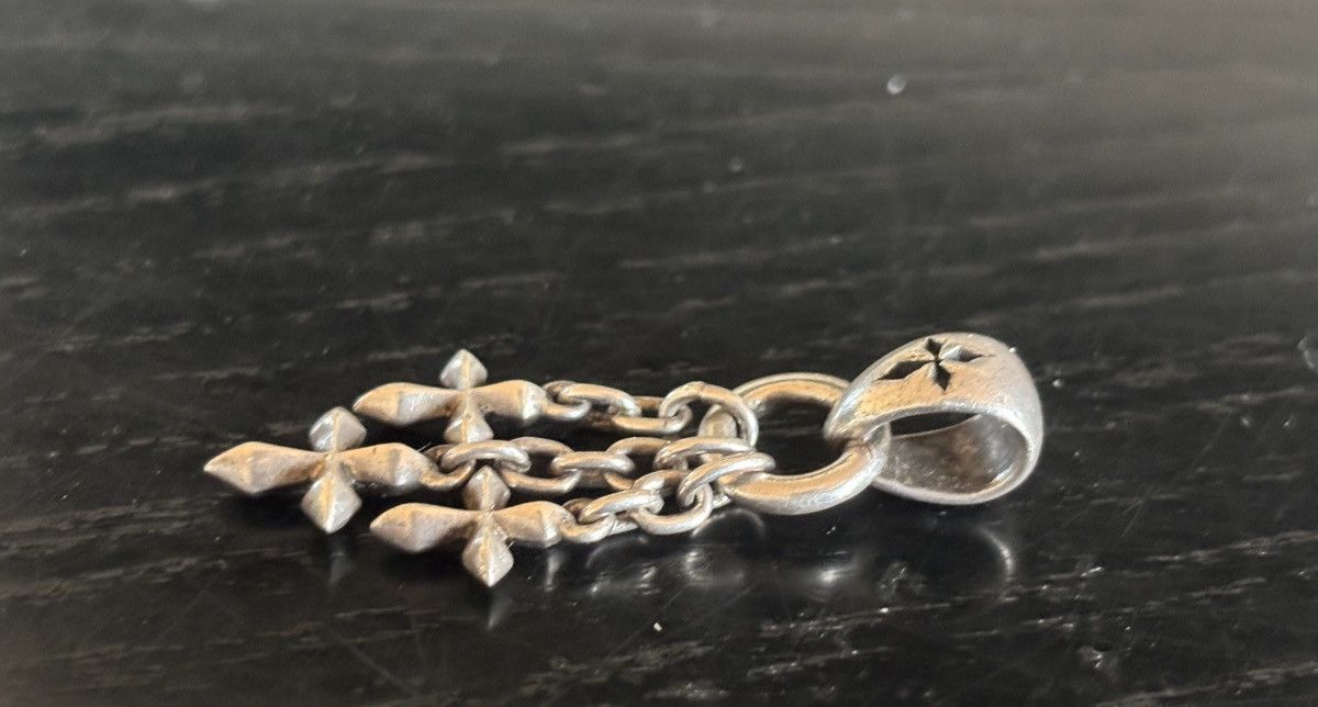 Ultra Rare Bloody Mary Triple Cross Pendant 925 Silver
