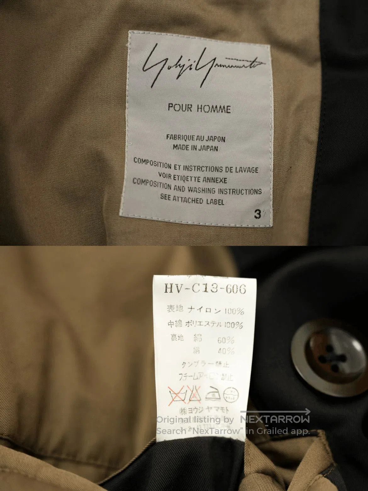 Yohji Yamamoto Sz 3 Yohji Yamamoto Pour Homme 01AW Gangster Coat. Size US L / EU 52-54 / 3 - 9 Thumbnail