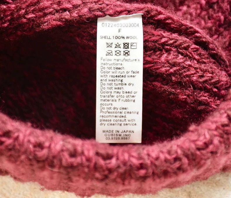 Visvim VISVIM 22AW SPOT KNIT CAP N.D. Bloodworm dyed knitted hat-2 Size ONE SIZE - 5 Thumbnail
