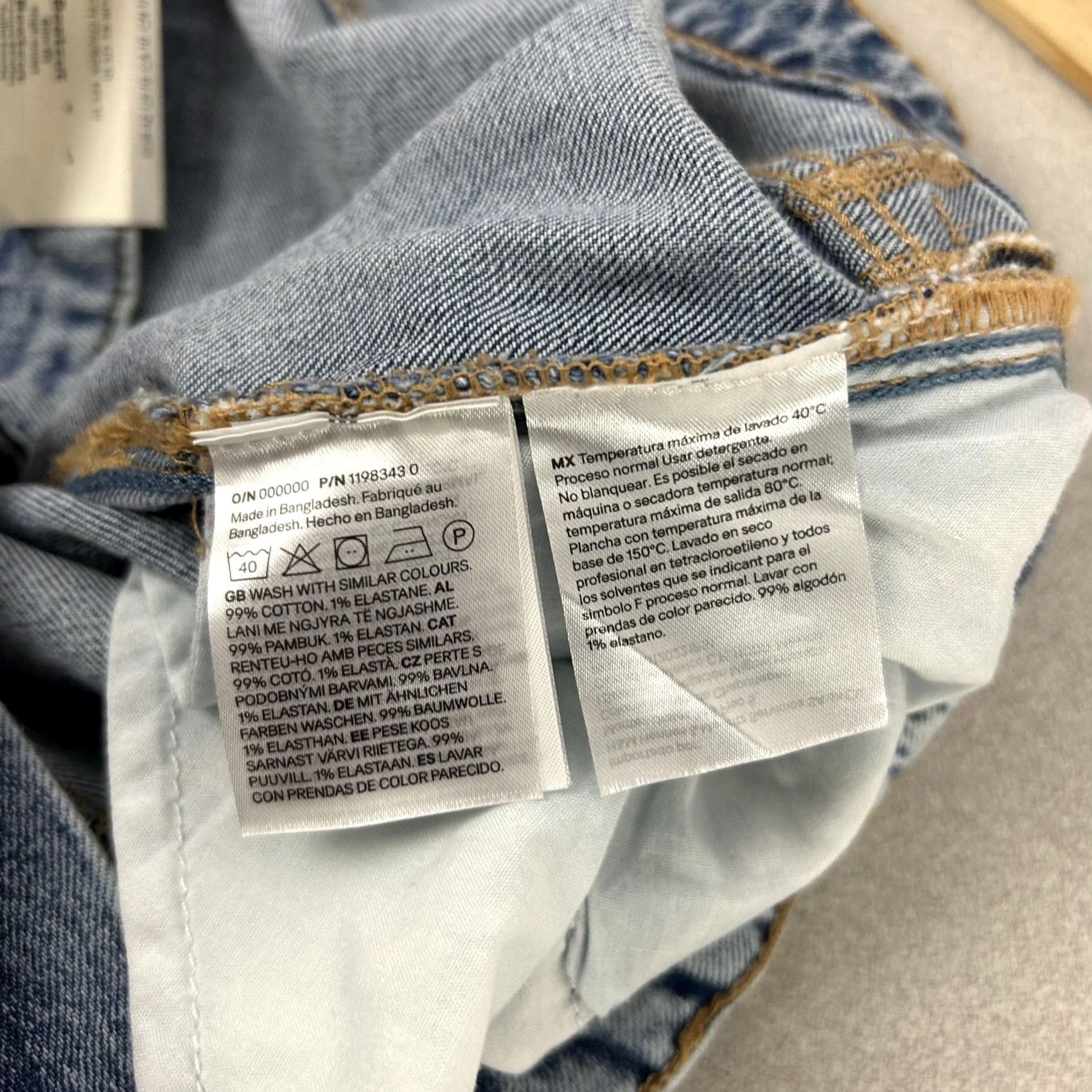 H&M H&M Jeans Womens 10 Blue Bootcut Slim Fit High Waist Light Wash Distressed Denim Size 32" / US 10 / IT 46 - 6 Thumbnail