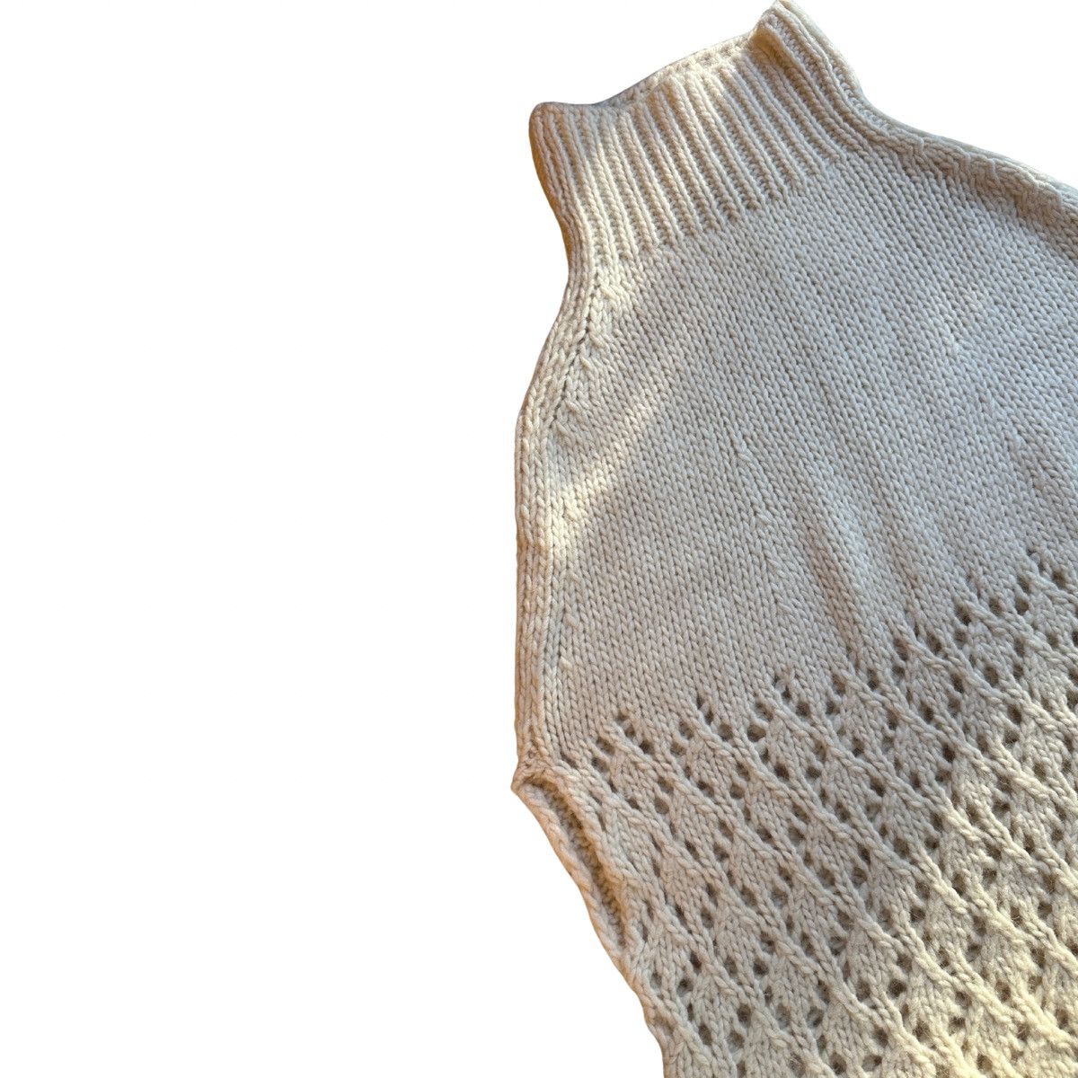 Other Stefanel Wool Alpaca Sweater Poncho (S) Cream Size S / US 4 / IT 40 - 4 Thumbnail