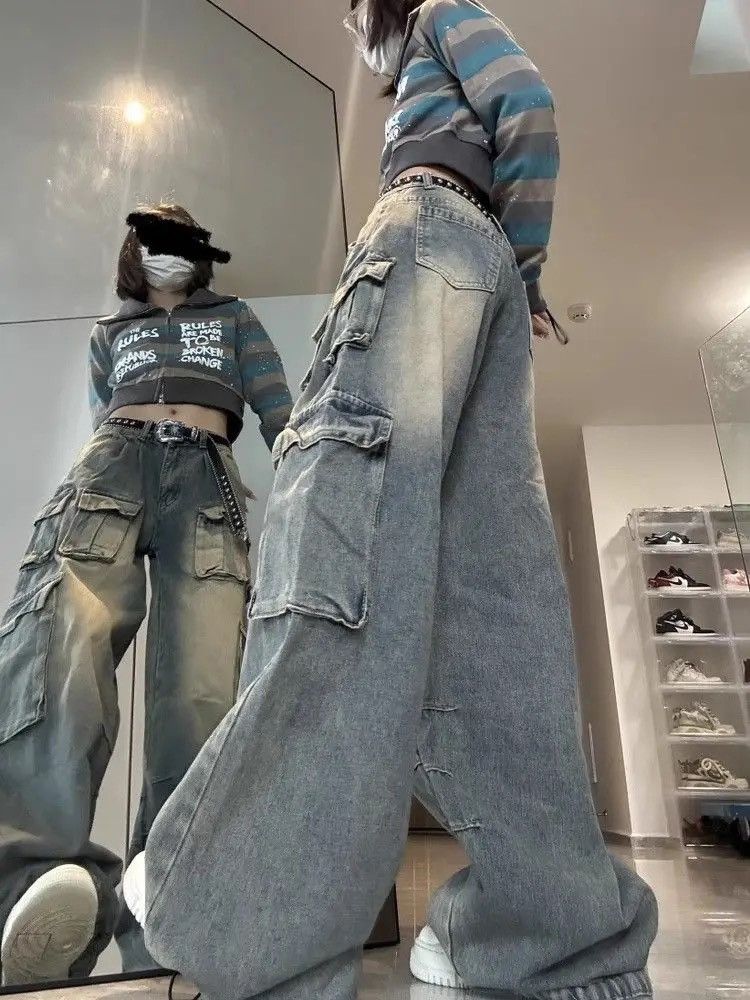 Japanese Brand × Vintage Jean women y2k baggy Multi-pocket design high-street cargo Size 25" / US 0 / IT 36 - 5 Thumbnail
